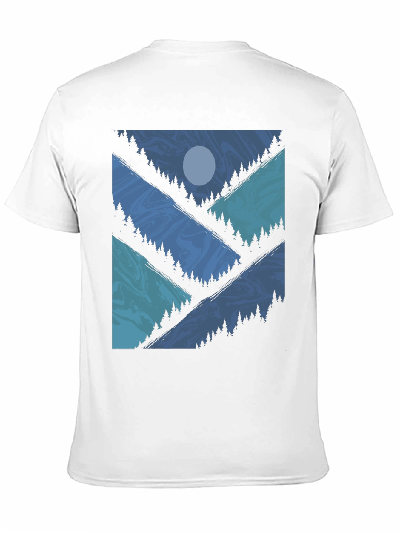 Black Nature Scene Graphic Tee - Men's Black T-Shirt view 11