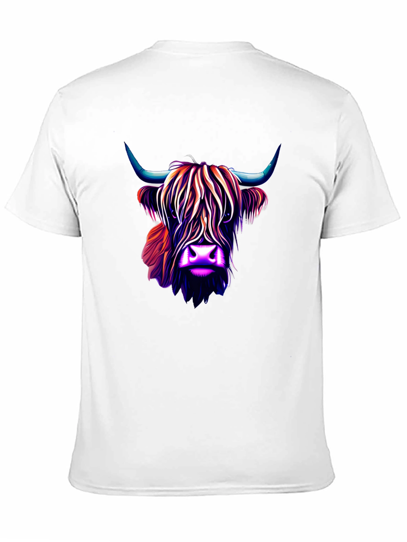 Black Highland Cow Graphic Tee - Stylish Men's Black T-Shirt view 11