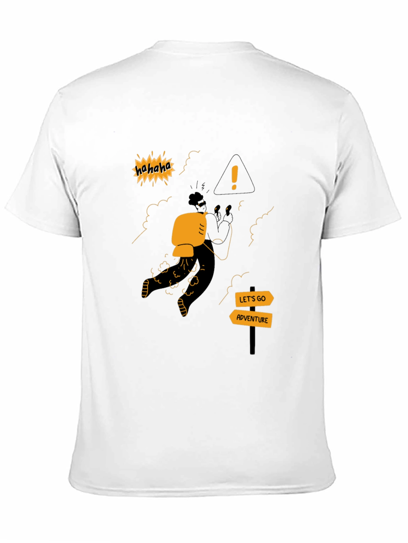 Black Adventure Seeker T-Shirt - Humorous Graphic Tee view 11