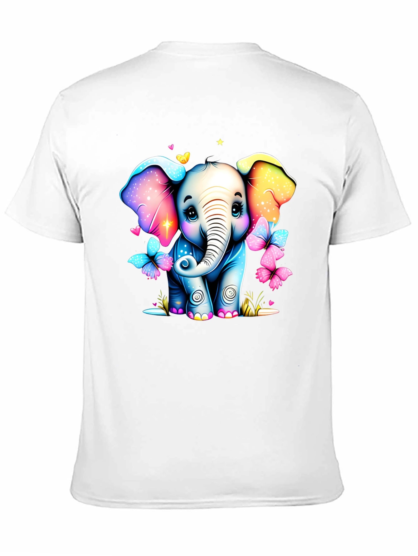 Black Cute Elephant T-Shirt view 11