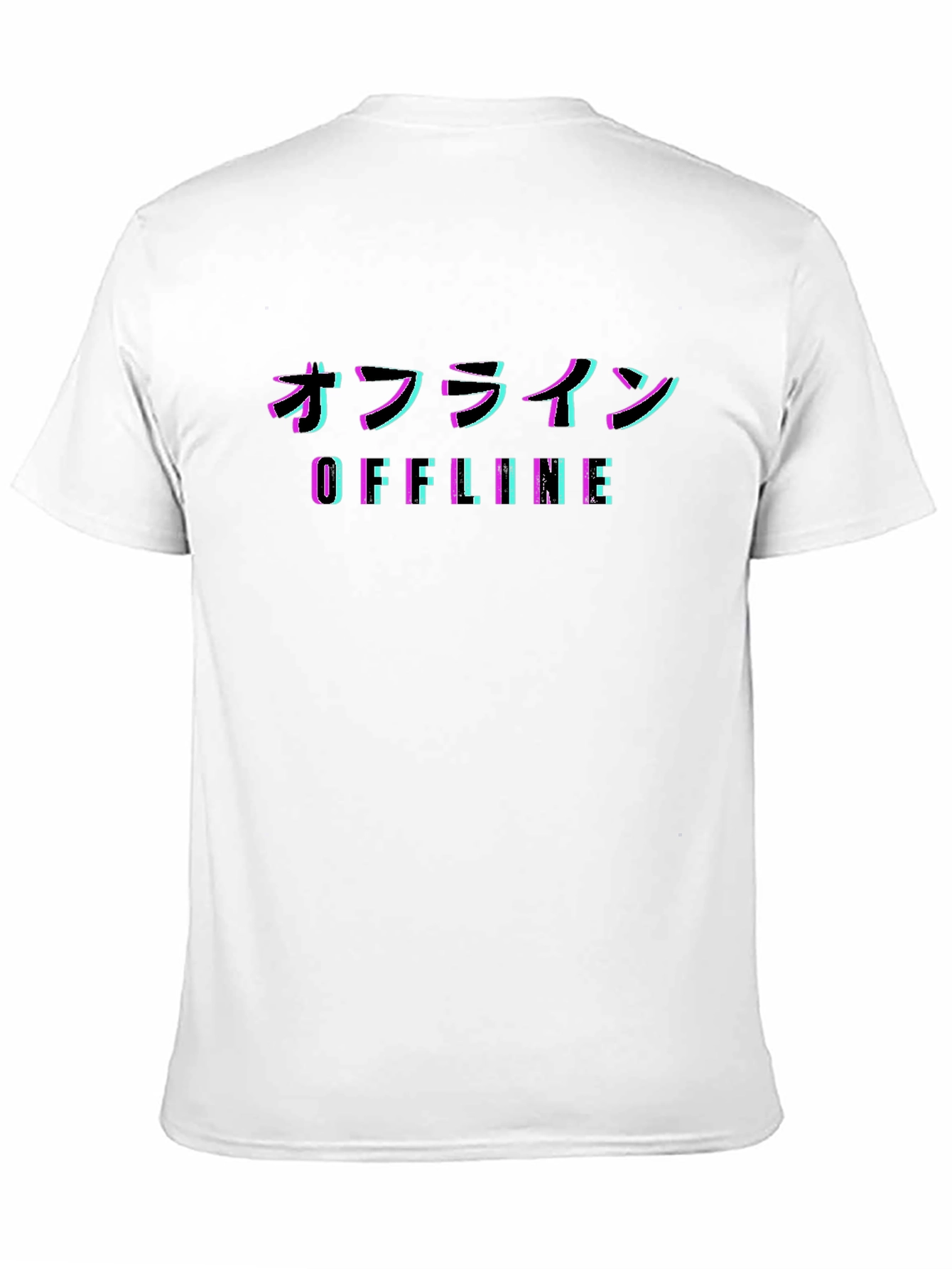 Black Offline Glitchcore T-Shirt view 11