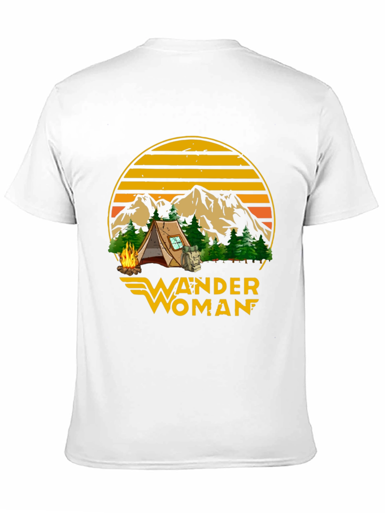 Black Wander Woman Camping Graphic Tee - Black view 11