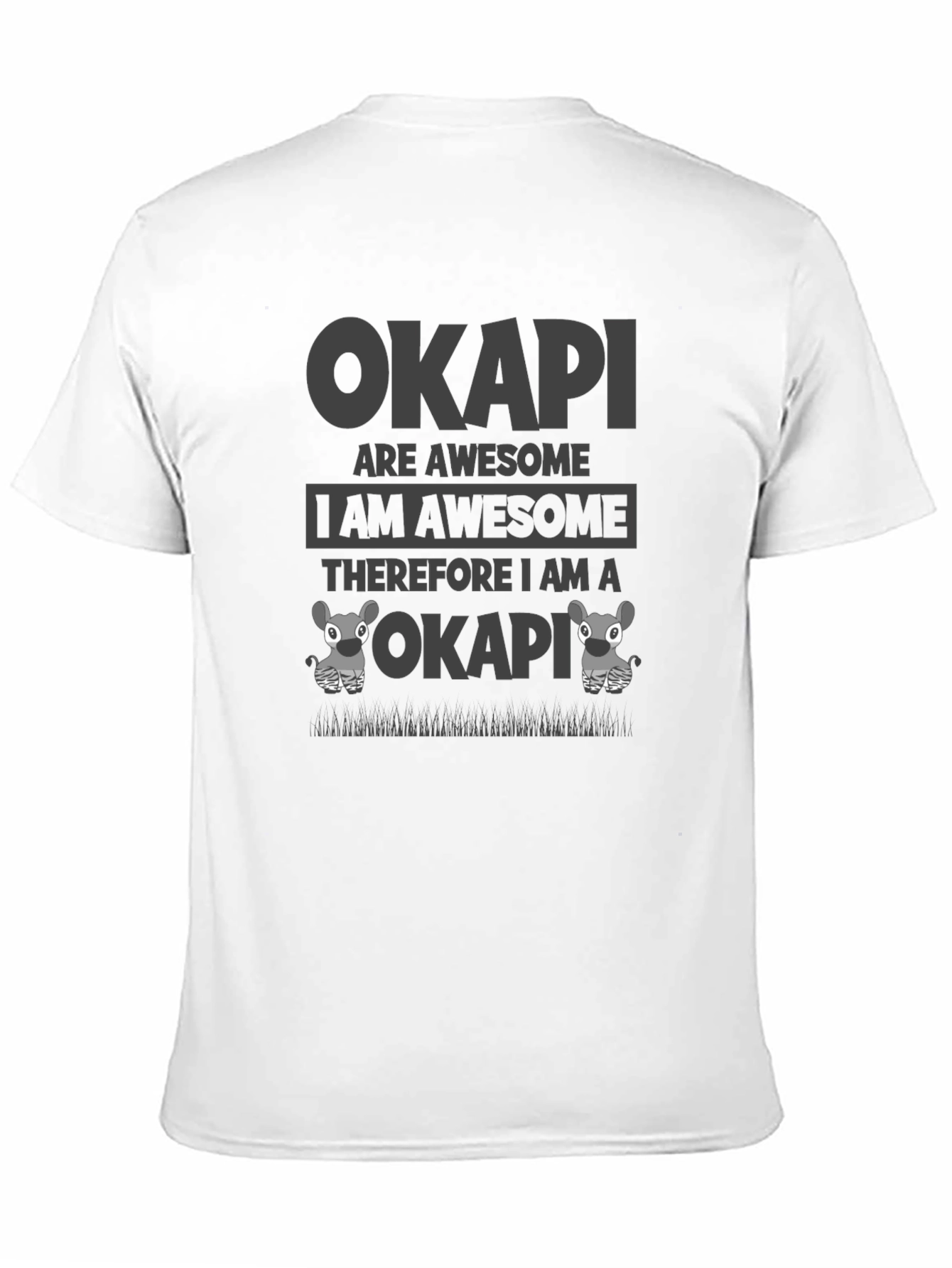 Black Okapi Are Awesome Black Graphic T-Shirt view 11