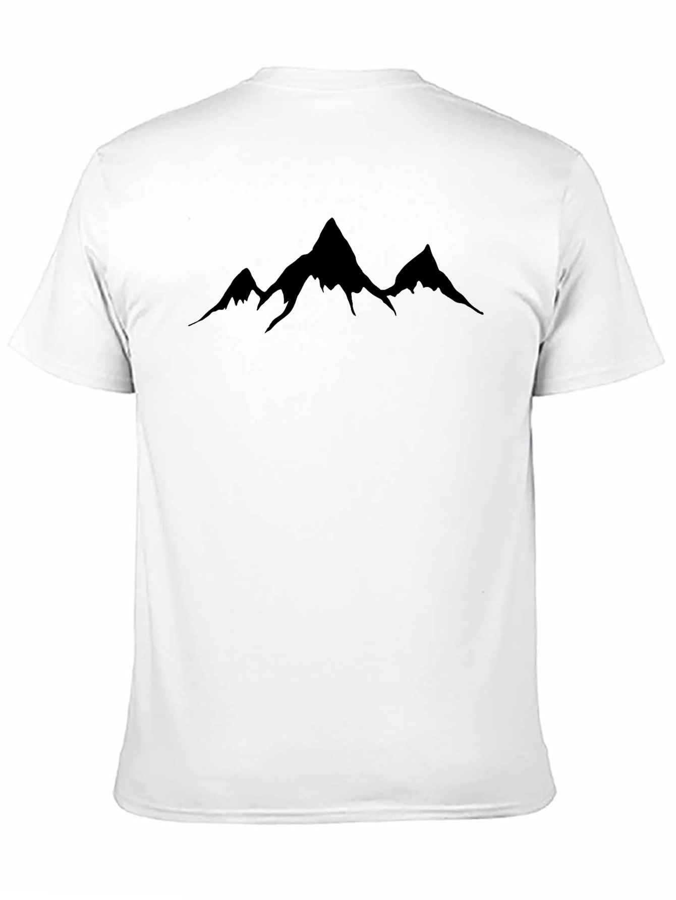 Black Men's Black Mountain Silhouette T-Shirt view 11