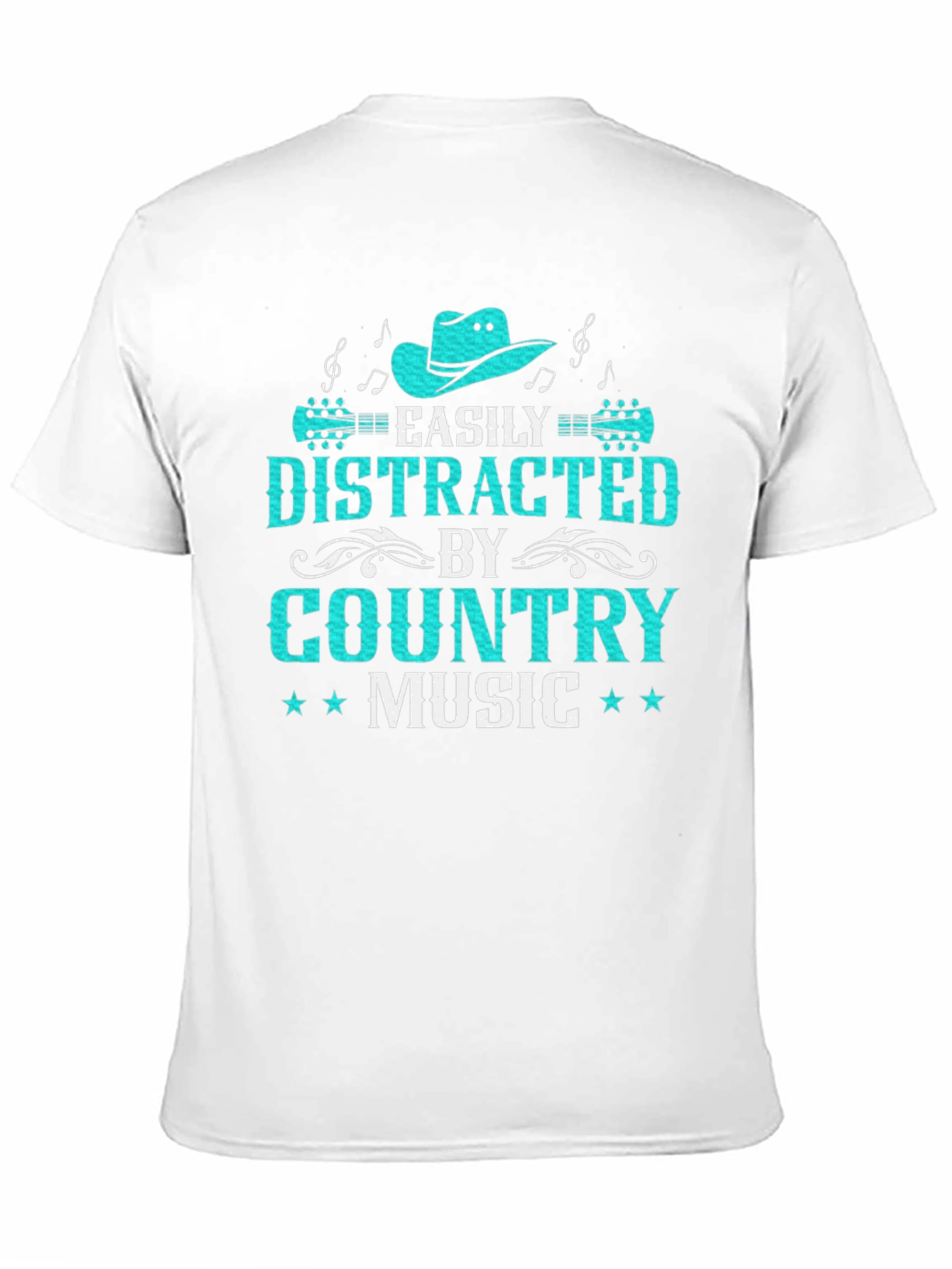 Black Country Music Graphic Tee - Easily Distracted view 11