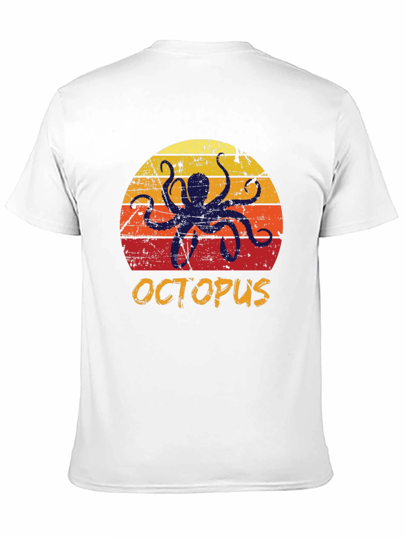 Black Retro Octopus Graphic T-Shirt view 11