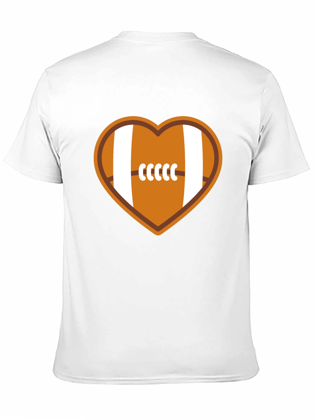 Black Football Heart Graphic Tee - Soft Cotton Blend view 11