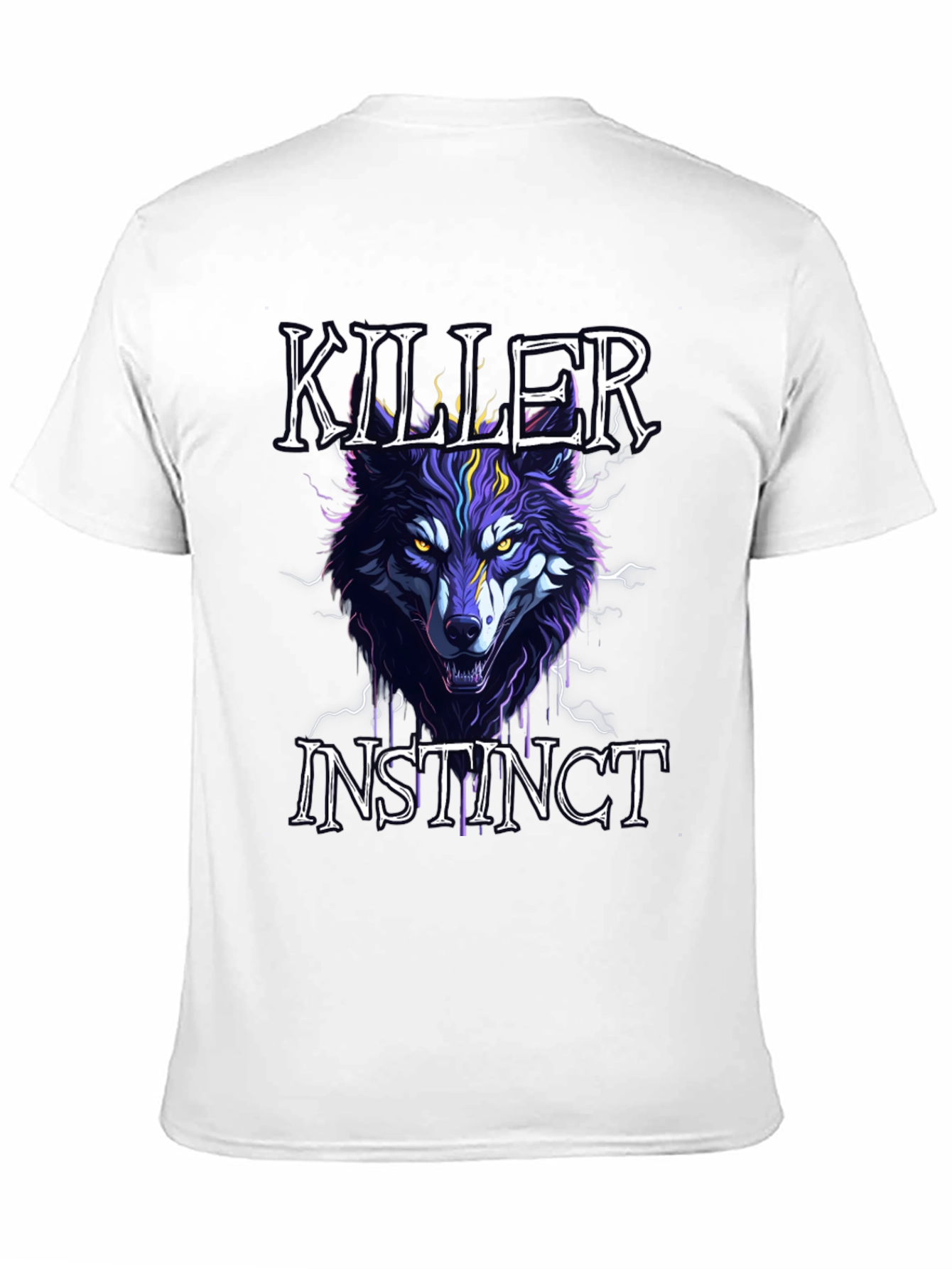 Black Killer Instinct Wolf Graphic Tee - Black view 11