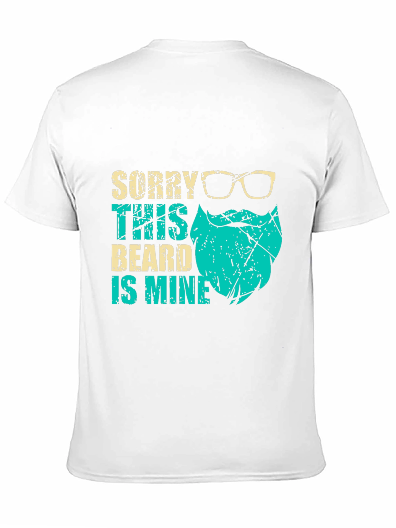 Black Bearded Humor Graphic Tee - 'Sorry This Beard is Mine' view 11