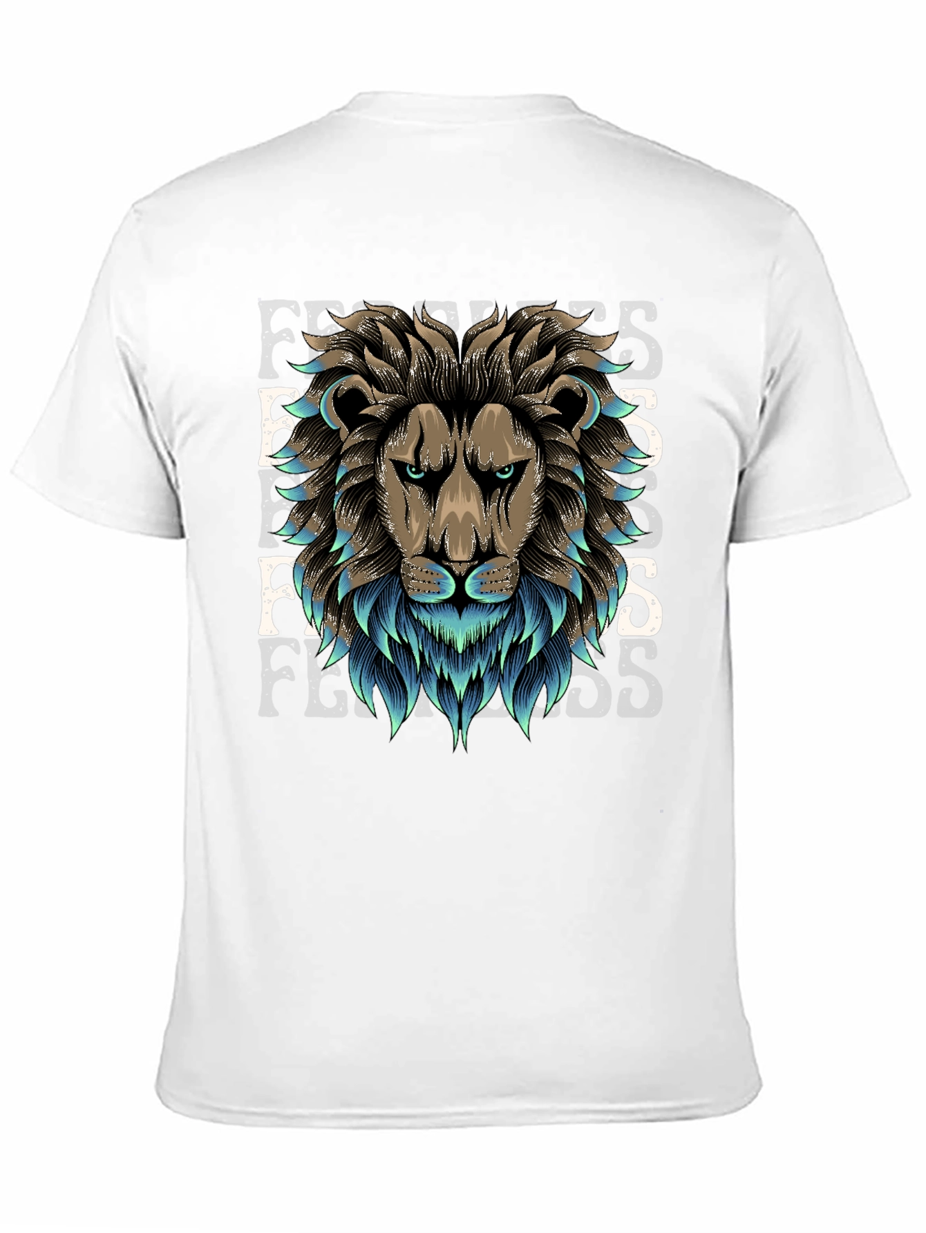 Black Fearless Lion Graphic Tee view 11