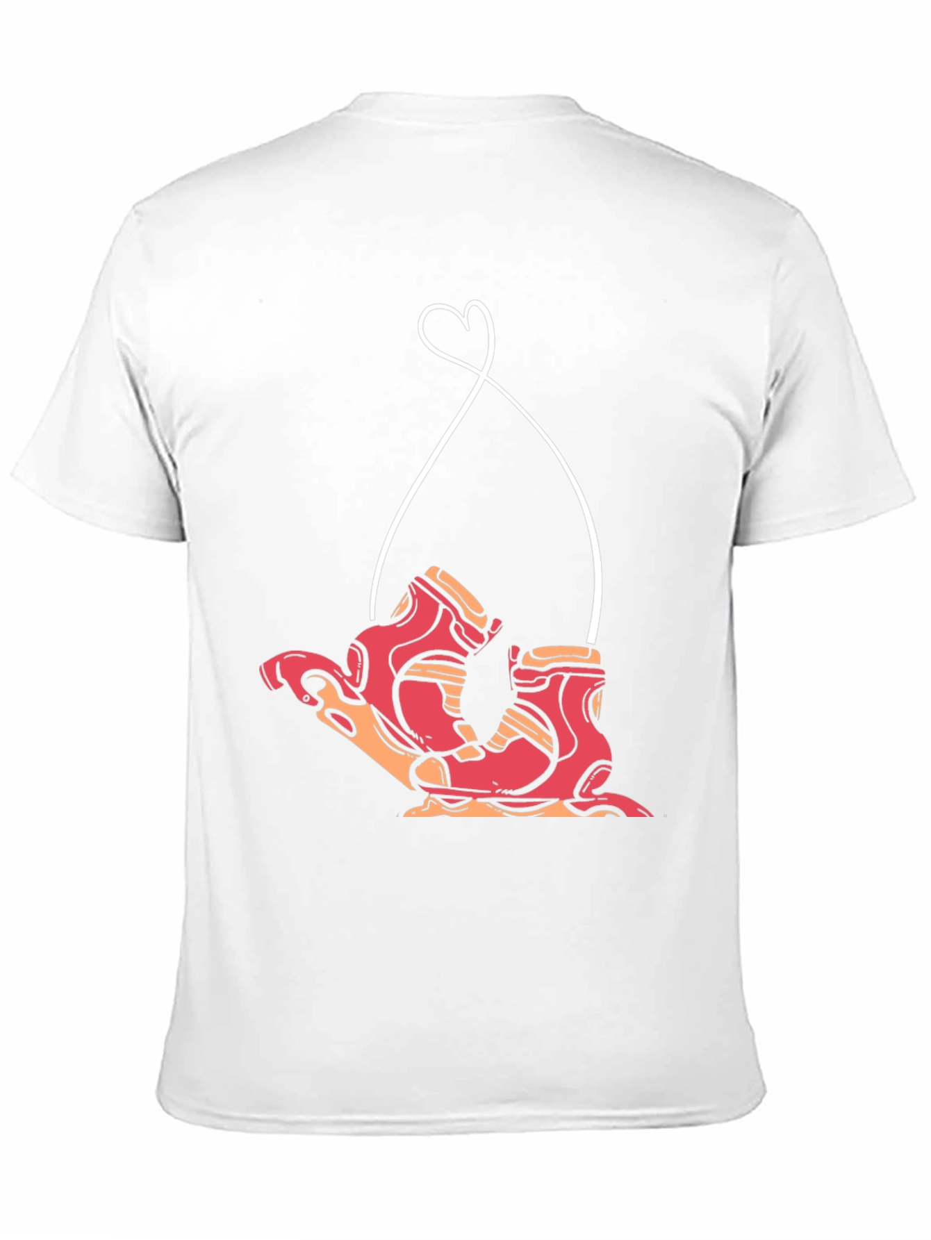 Black Retro Roller Skate Heart Graphic Tee view 11