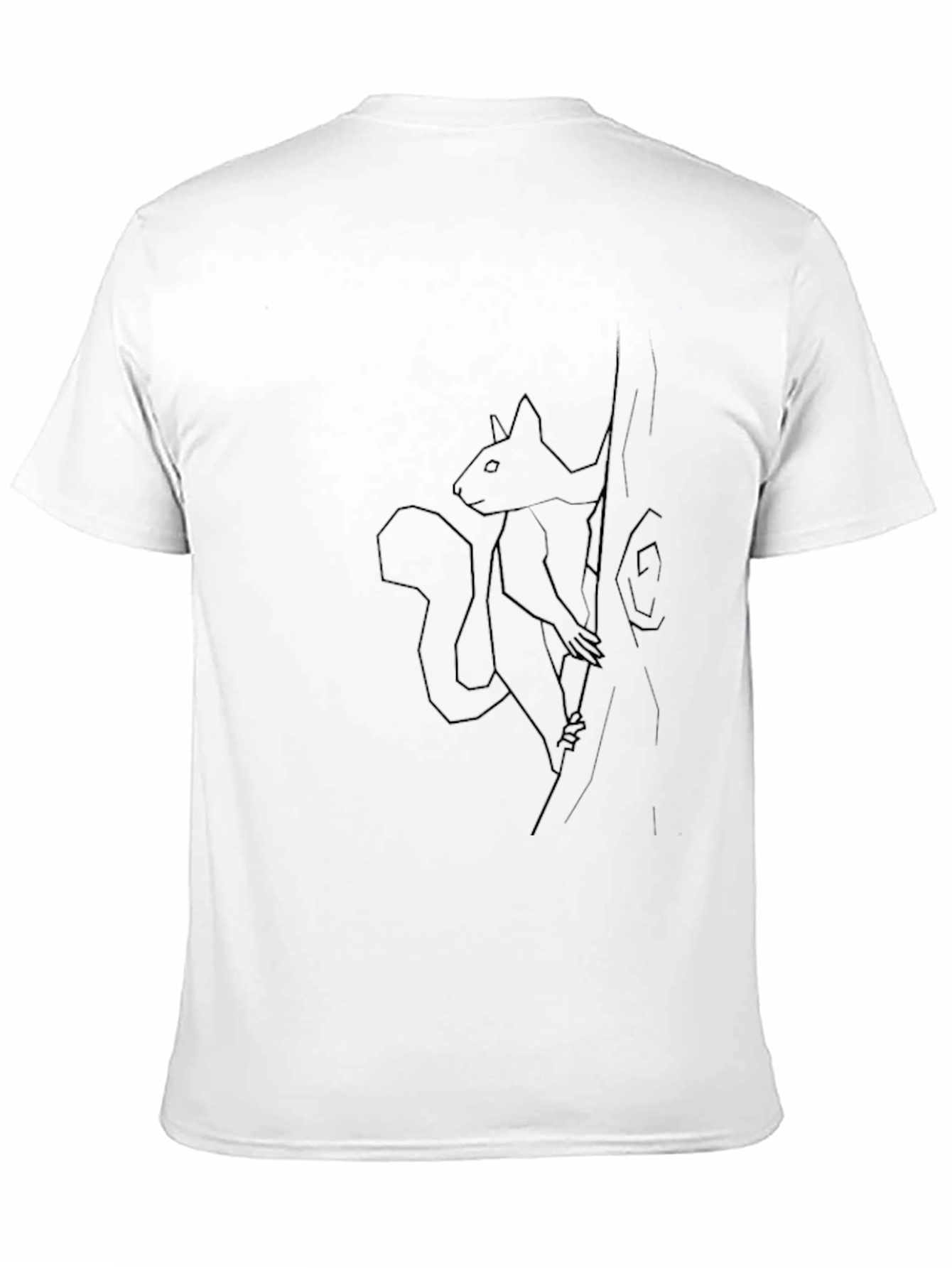 Squirrel Tree Graphic Tee - Black Cotton Casual Wear - 11
