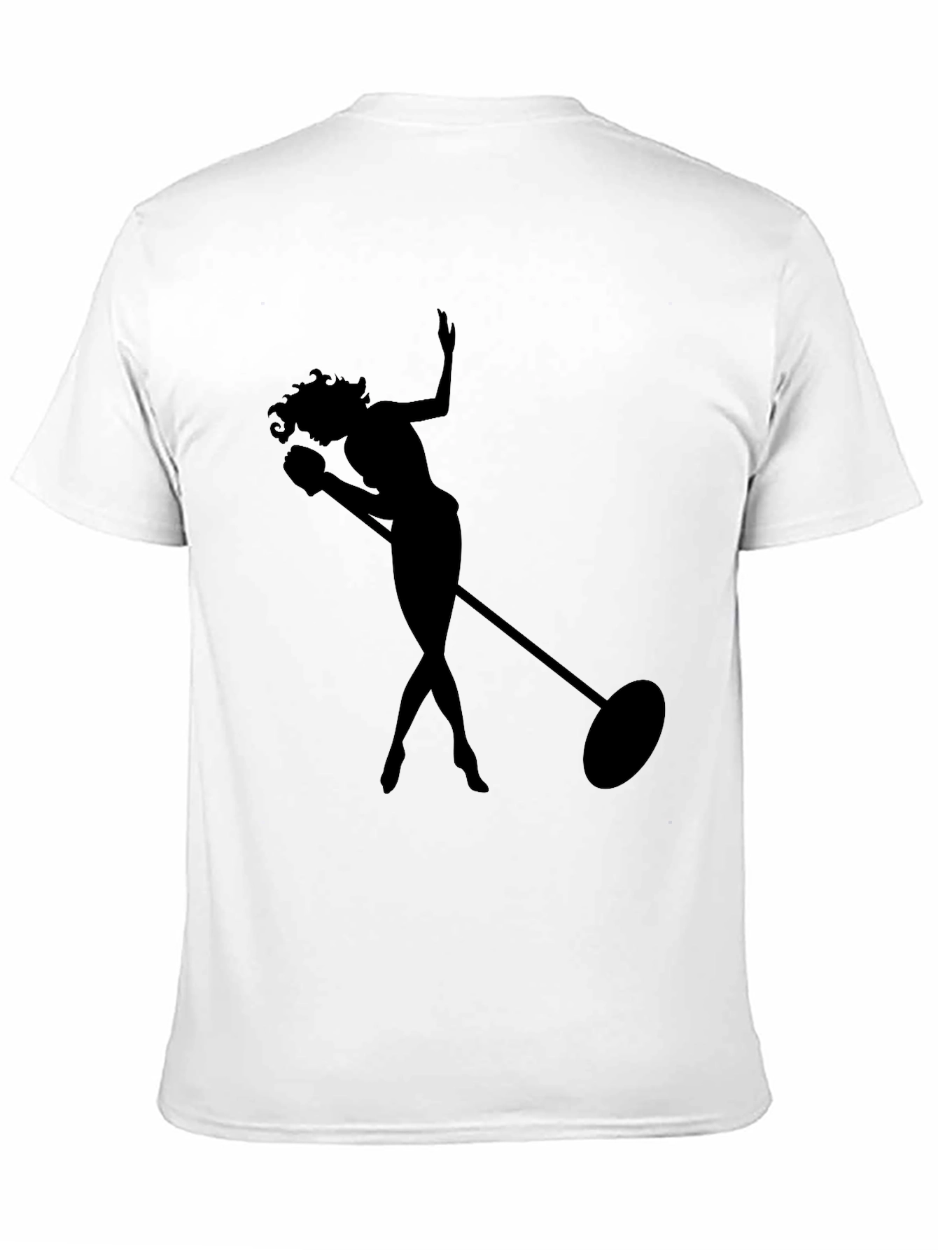 Black Silhouette Singer Graphic Tee - Soft Black T-Shirt view 11