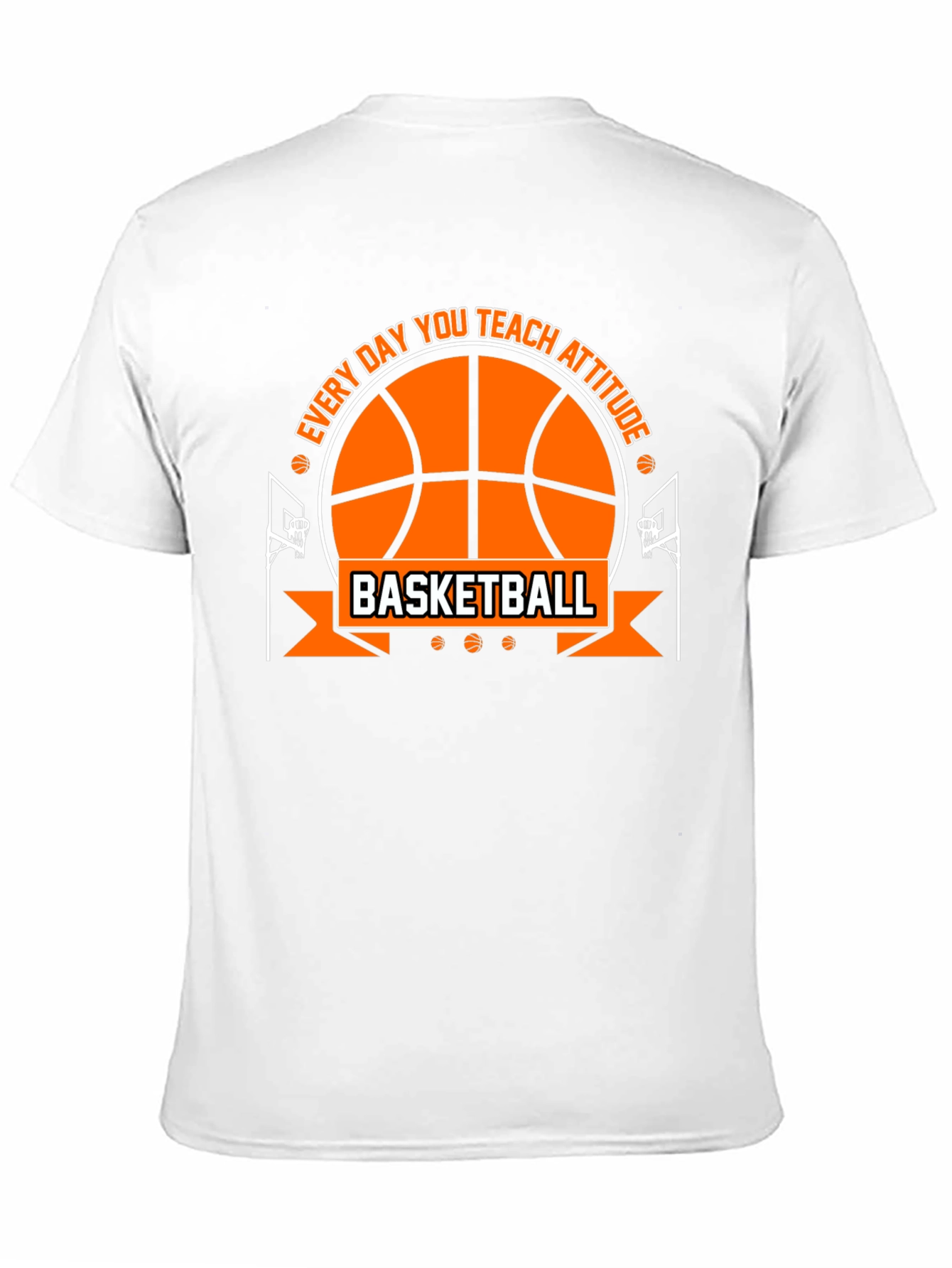 Black Basketball Attitude Graphic T-Shirt view 11