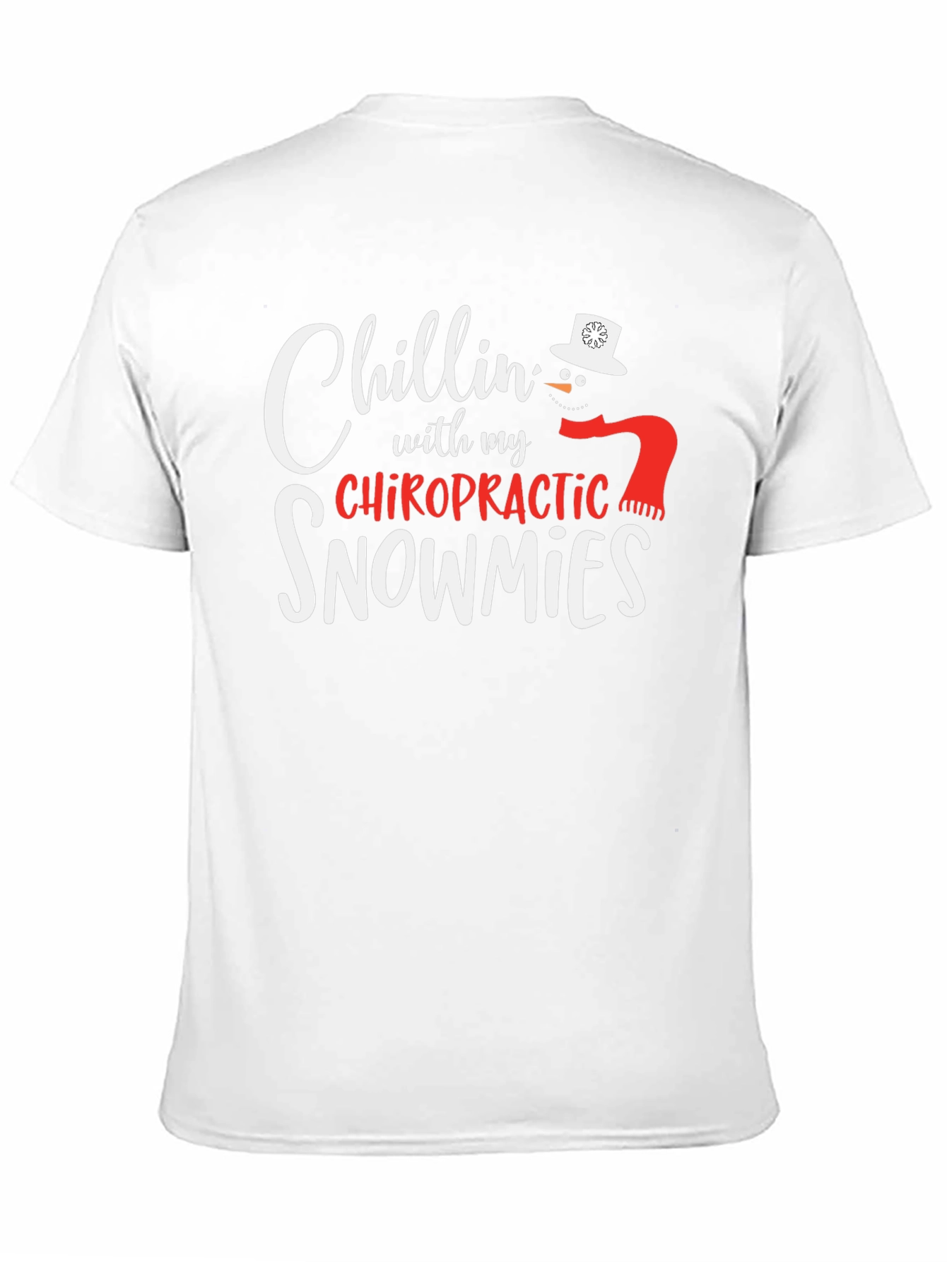 Black Chillin' with my Chiropractic Snowmies T-Shirt view 11