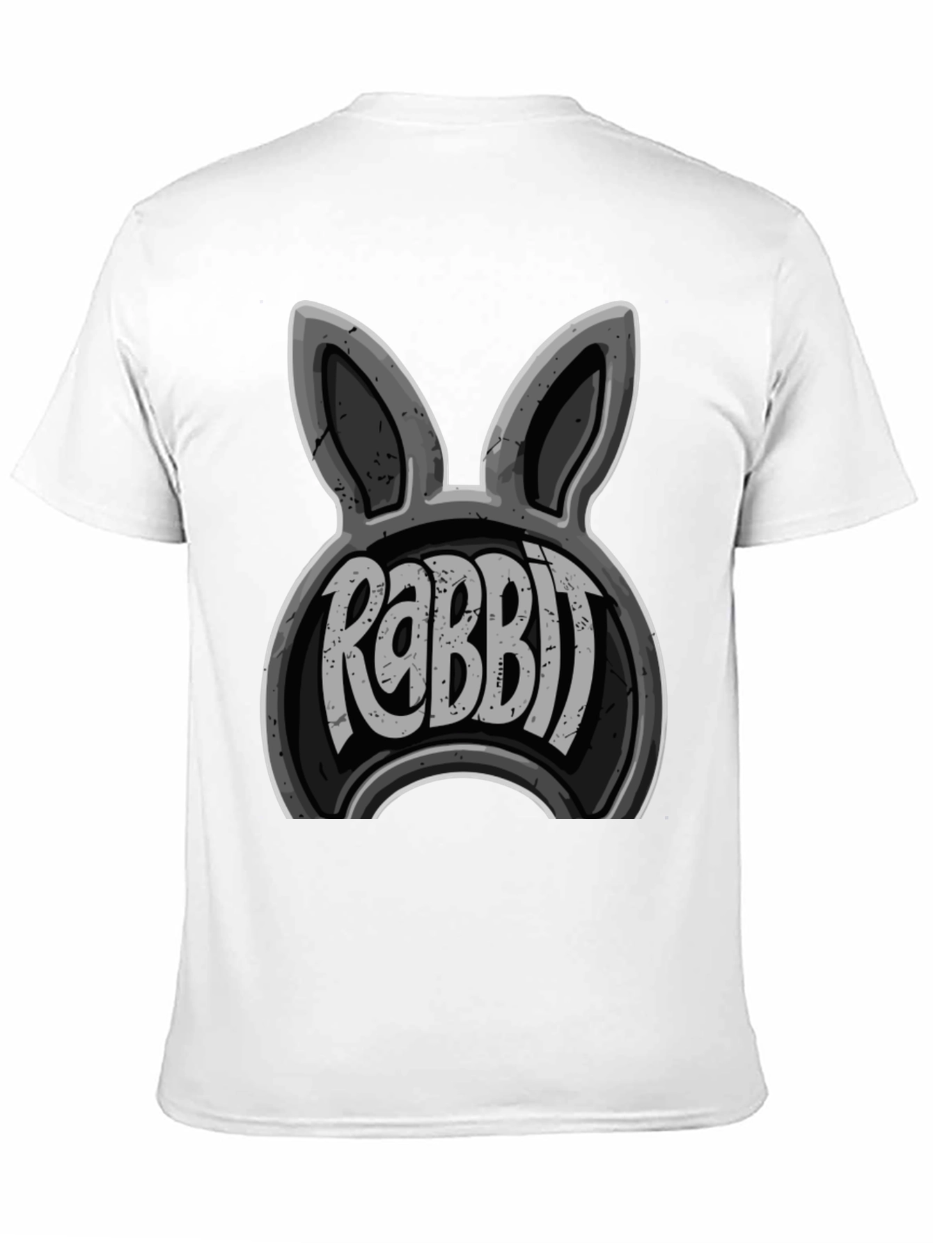 Black Rabbit Graphic Print Men's T-Shirt view 11