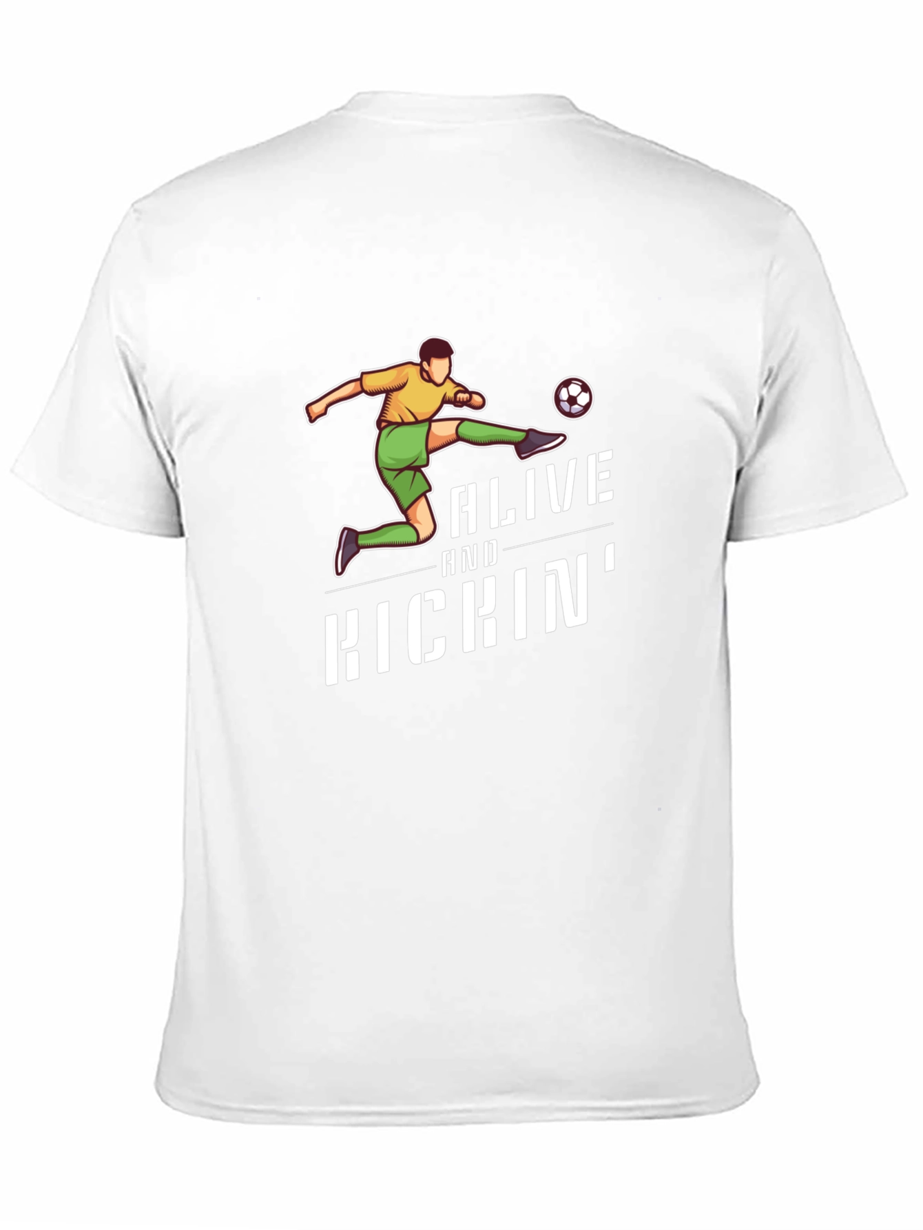 Black Alive and Kickin' Soccer Graphic Tee view 11