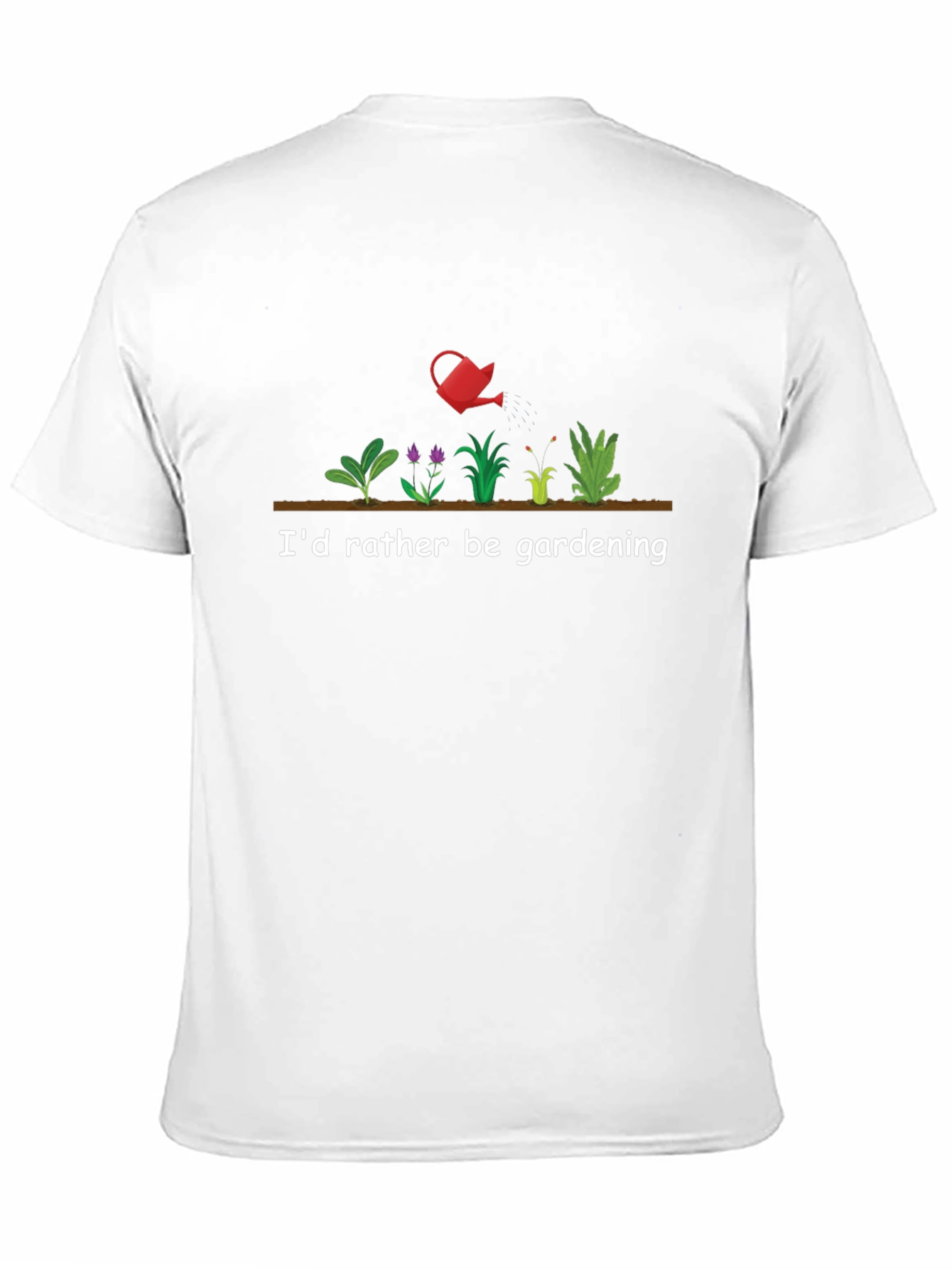 Black Gardening T-Shirt - I'd Rather Be Gardening Tee view 11