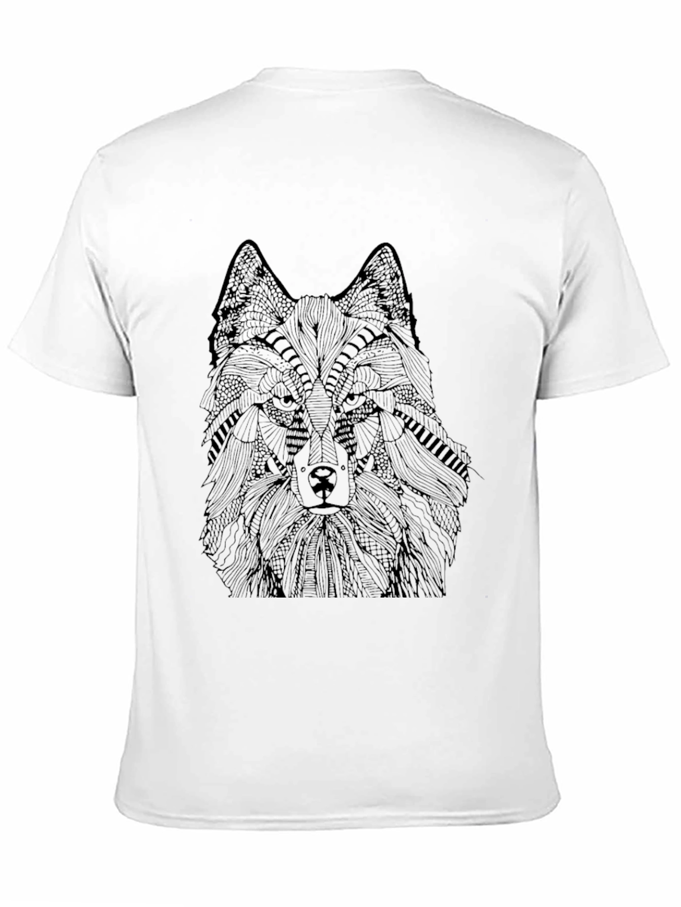 Black Wolf Graphic Black T-Shirt view 11
