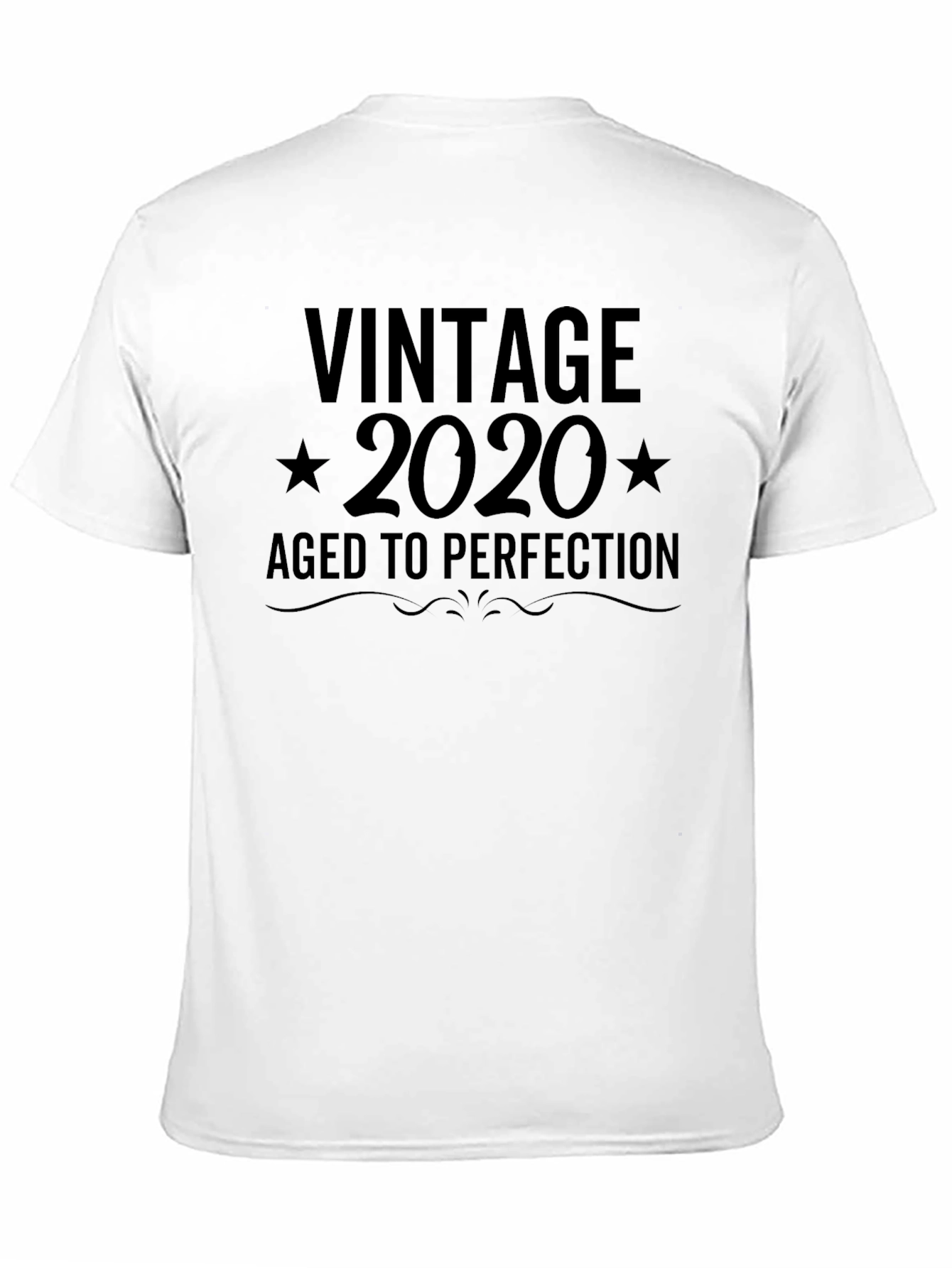 Black Vintage 2020 Aged To Perfection Graphic T-Shirt view 11