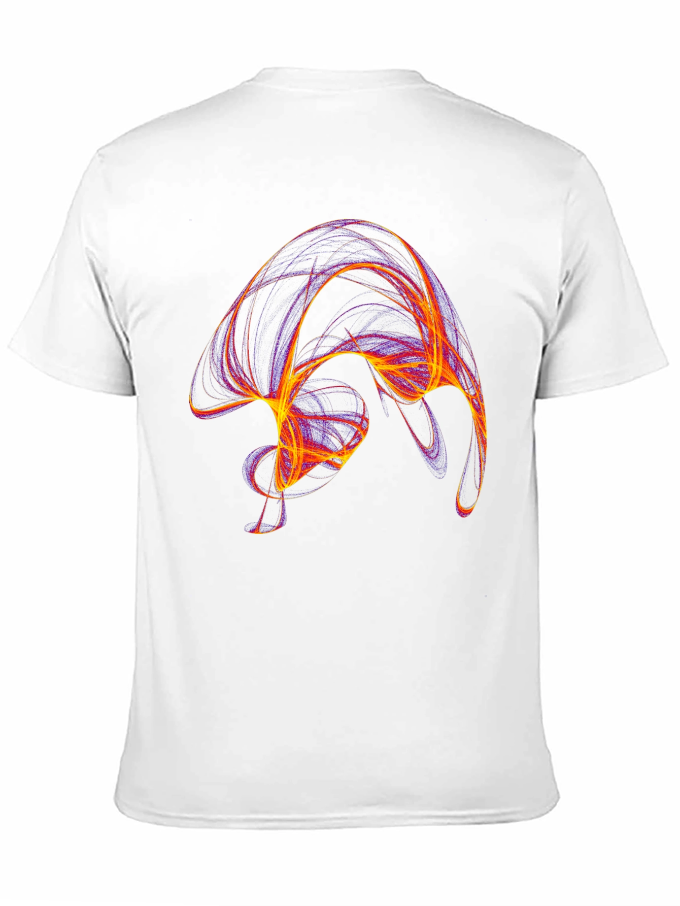 Black Abstract Swirl Graphic Black T-Shirt view 11