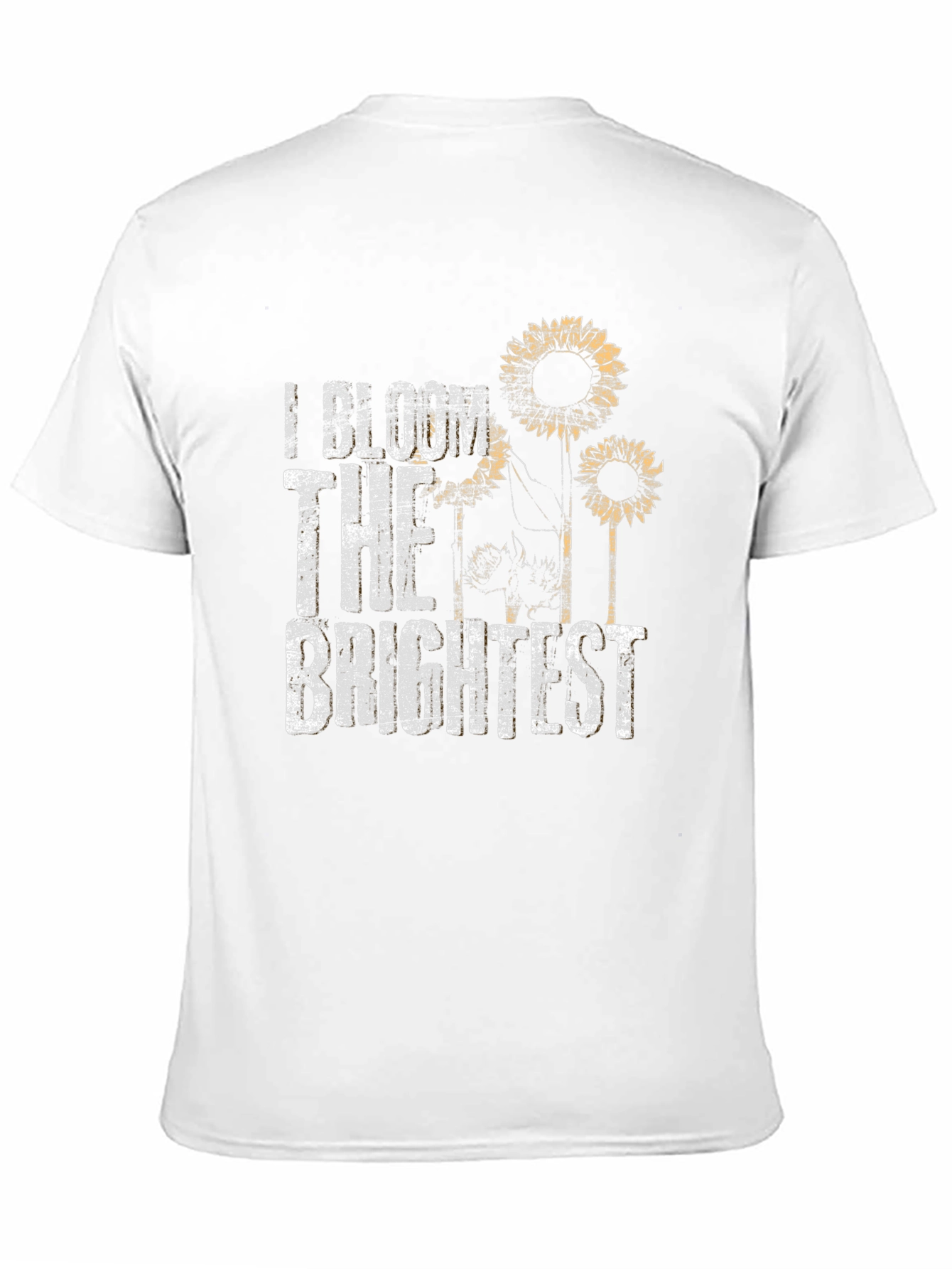 Black I Bloom the Brightest Sunflower Graphic T-Shirt view 11