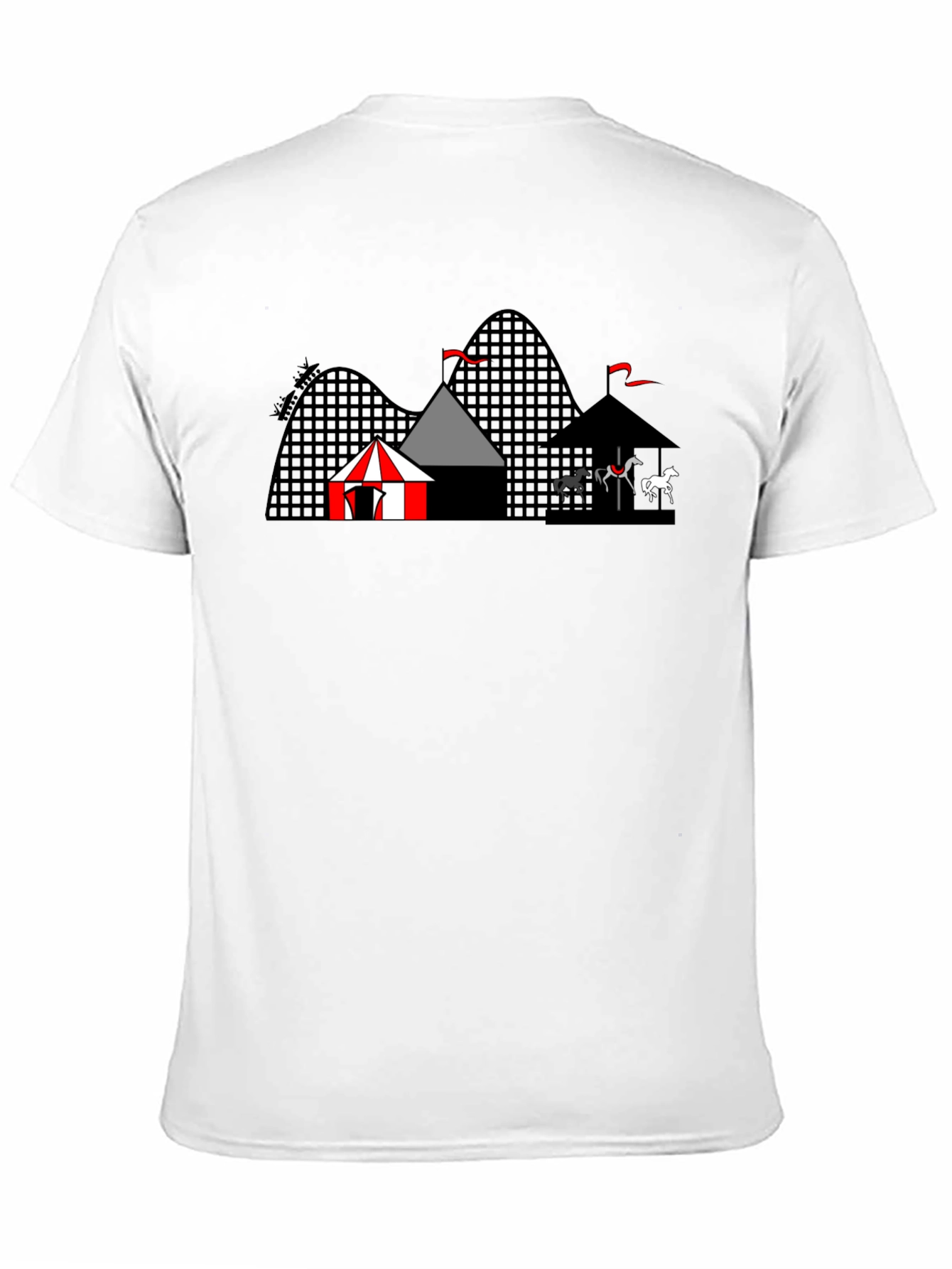 Black Amusement Park Graphic T-Shirt view 11