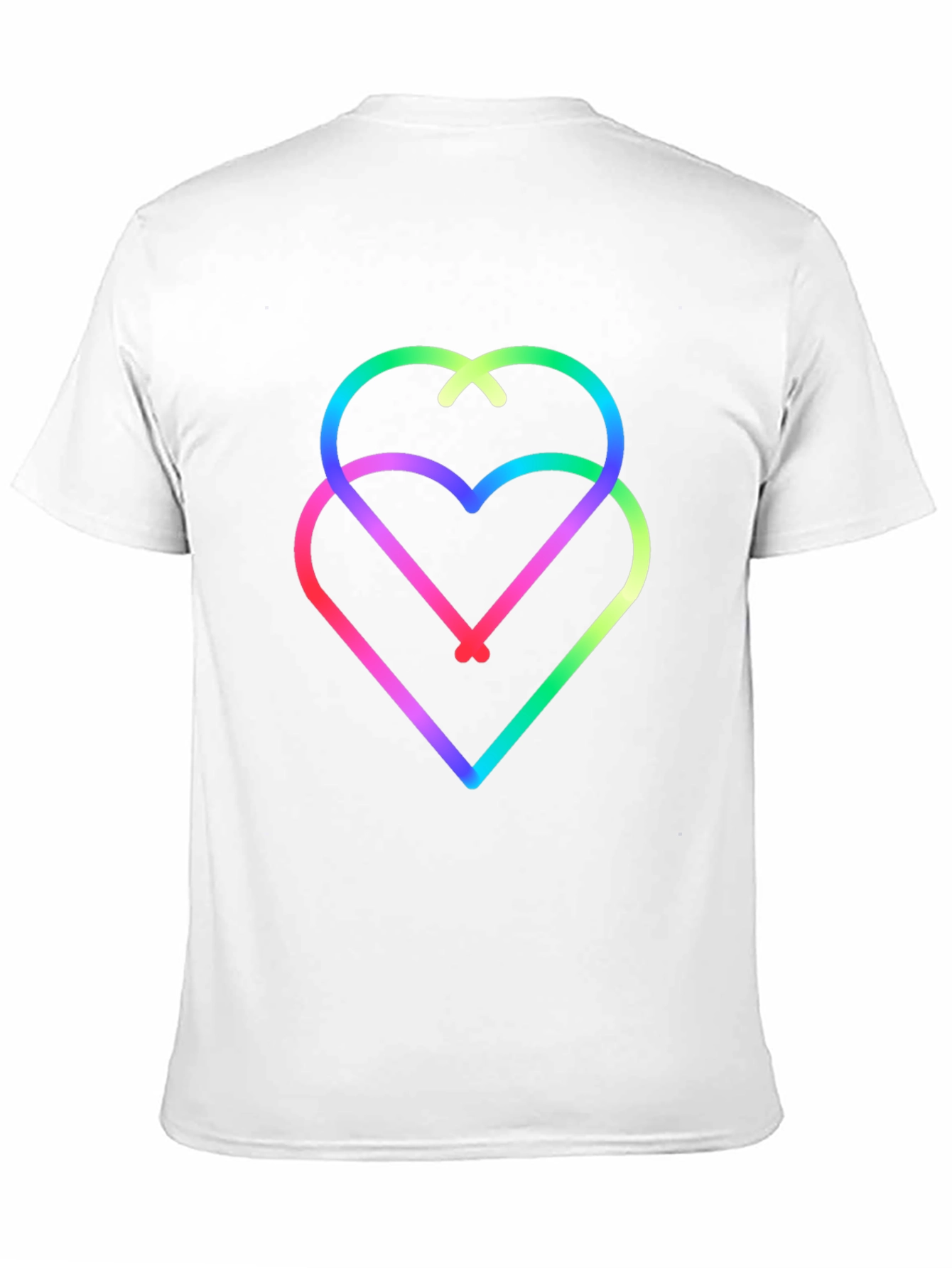 Black Rainbow Hearts Black Tee - Unique Graphic Design view 11