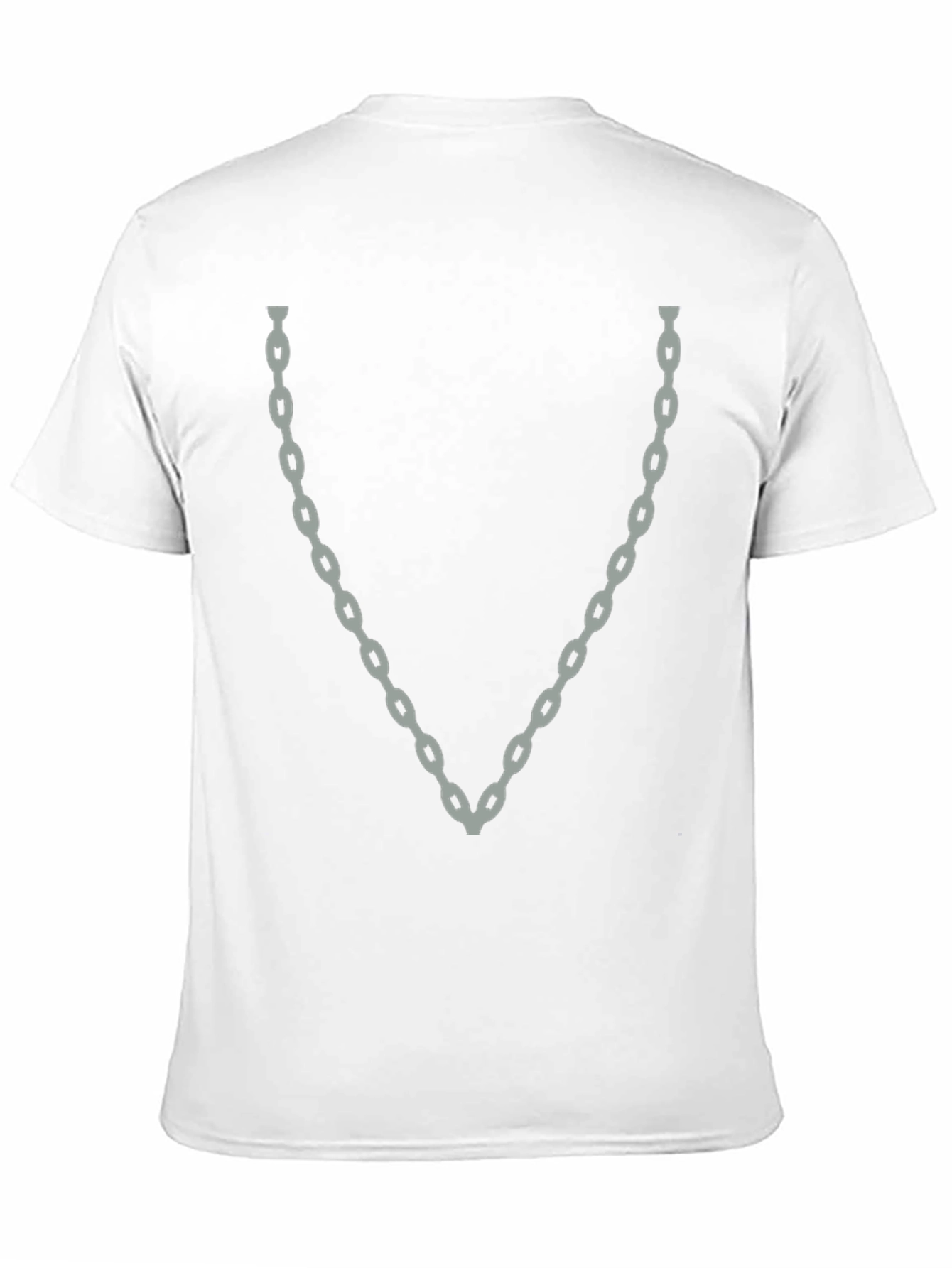 Black Chain Graphic Tee - Black Cotton Crew Neck T-Shirt view 11