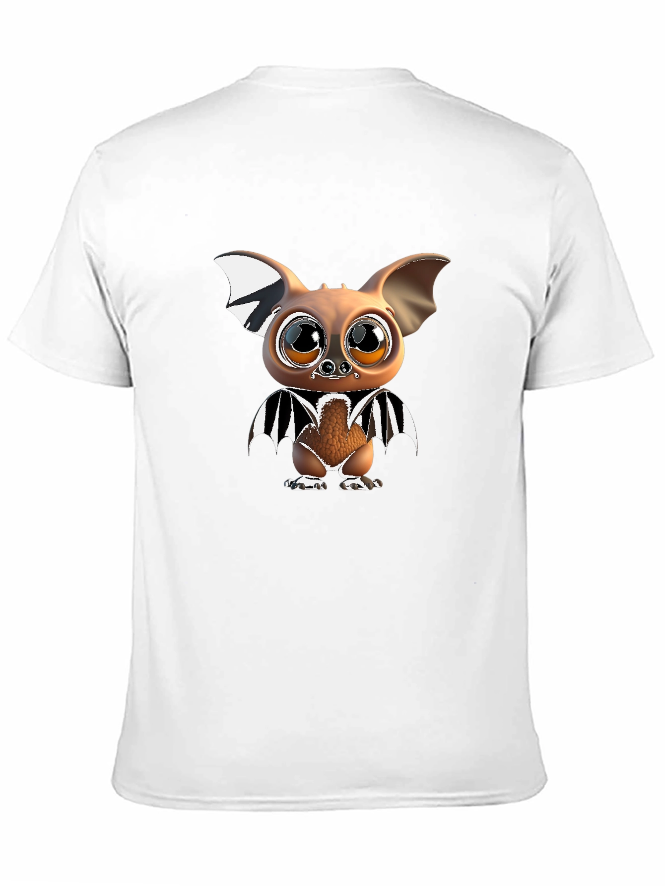 Black Cute Cartoon Bat Graphic Tee view 11