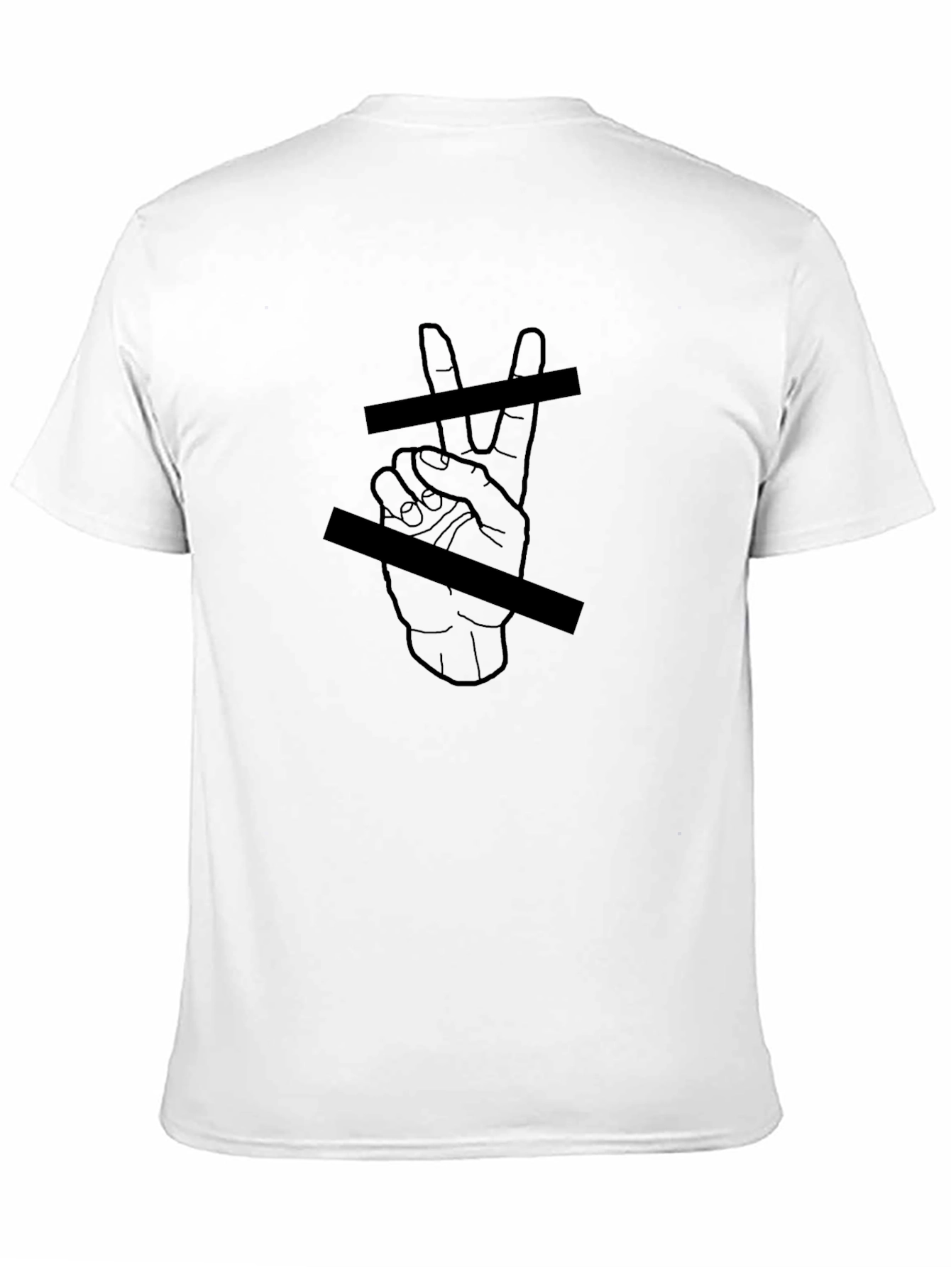 Black Black Tee with Hand Graphic view 11