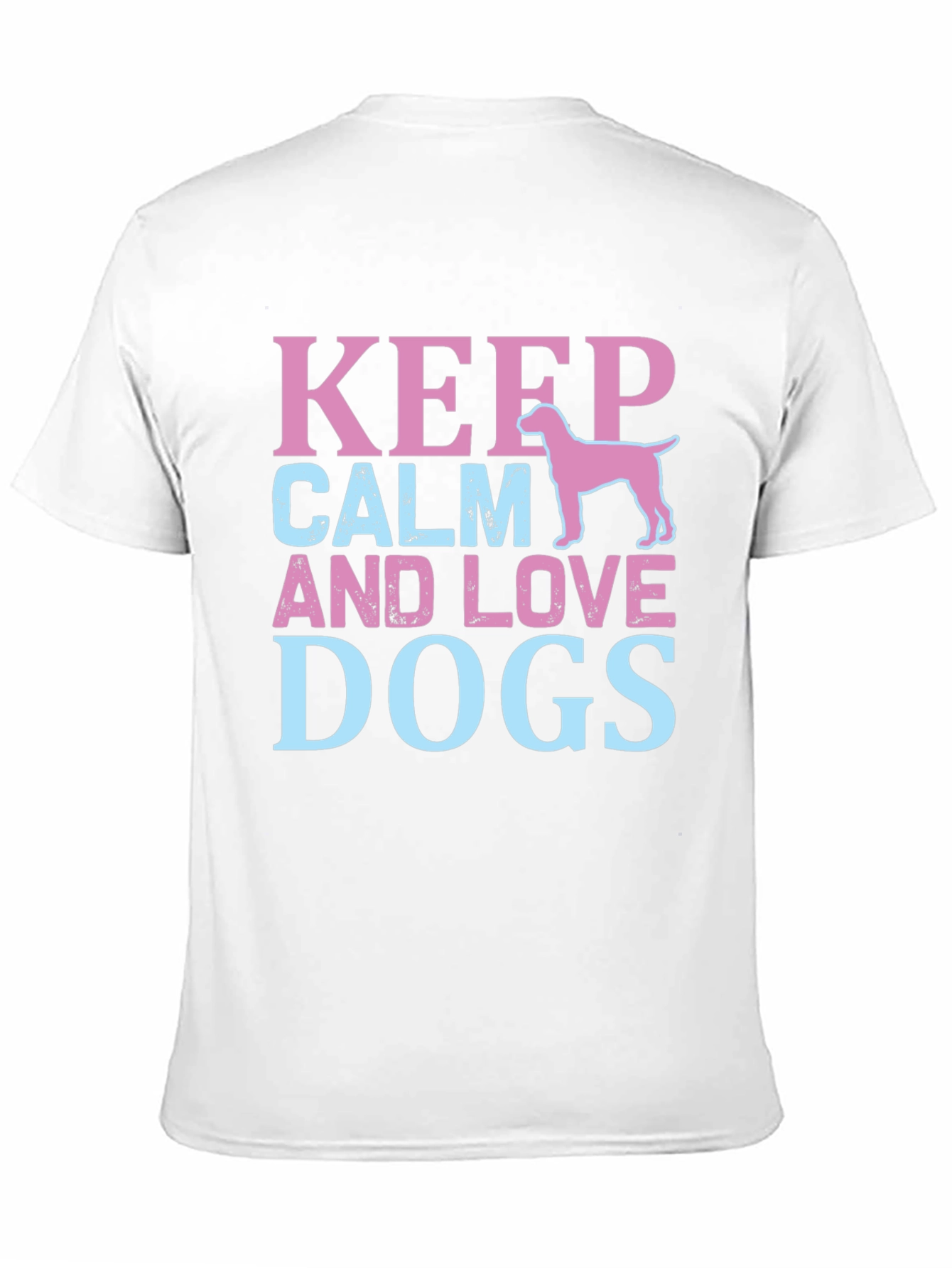 Black Keep Calm And Love Dogs Graphic Tee view 11