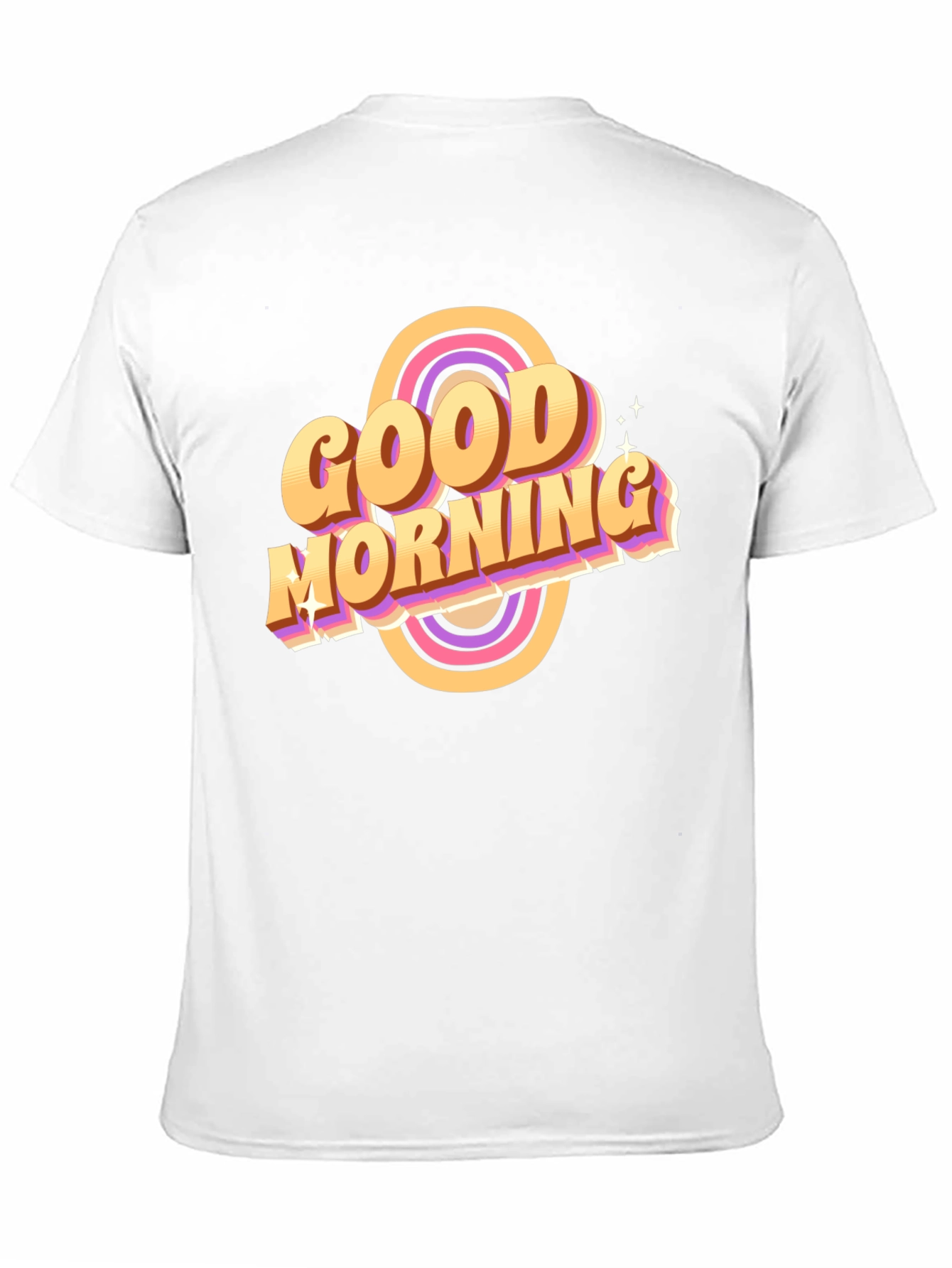 Black Good Morning Retro T-Shirt Black view 11