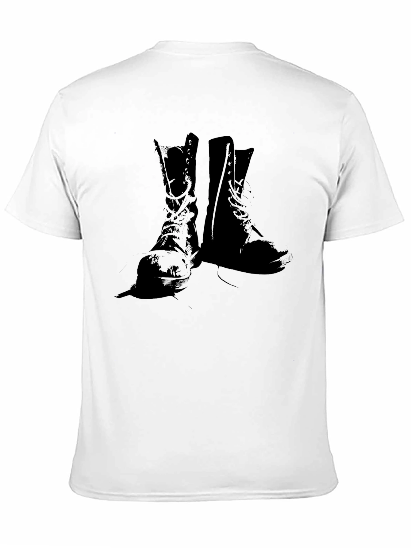 Black Graphic Boot Print Black T-Shirt view 11