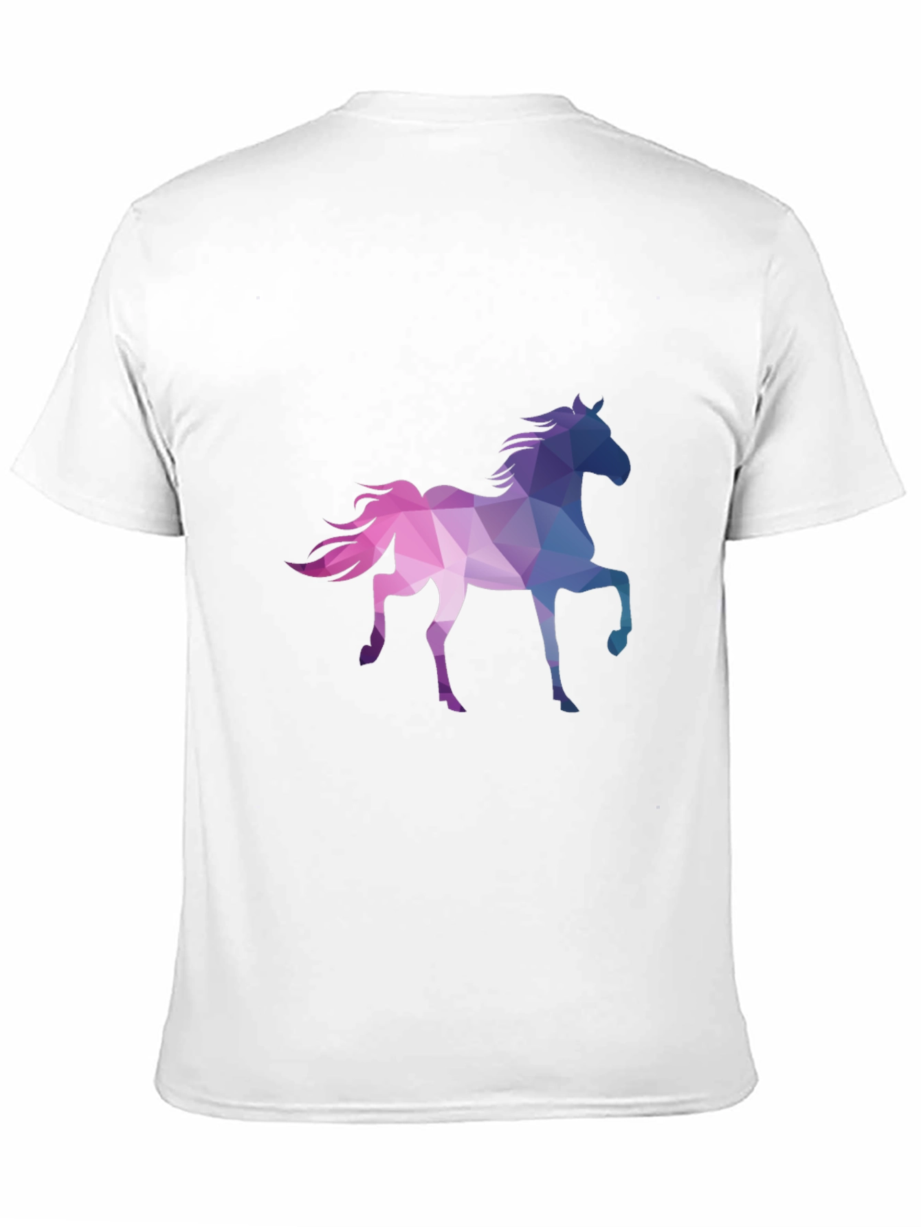 Black Geometric Horse Graphic T-Shirt - Black view 11