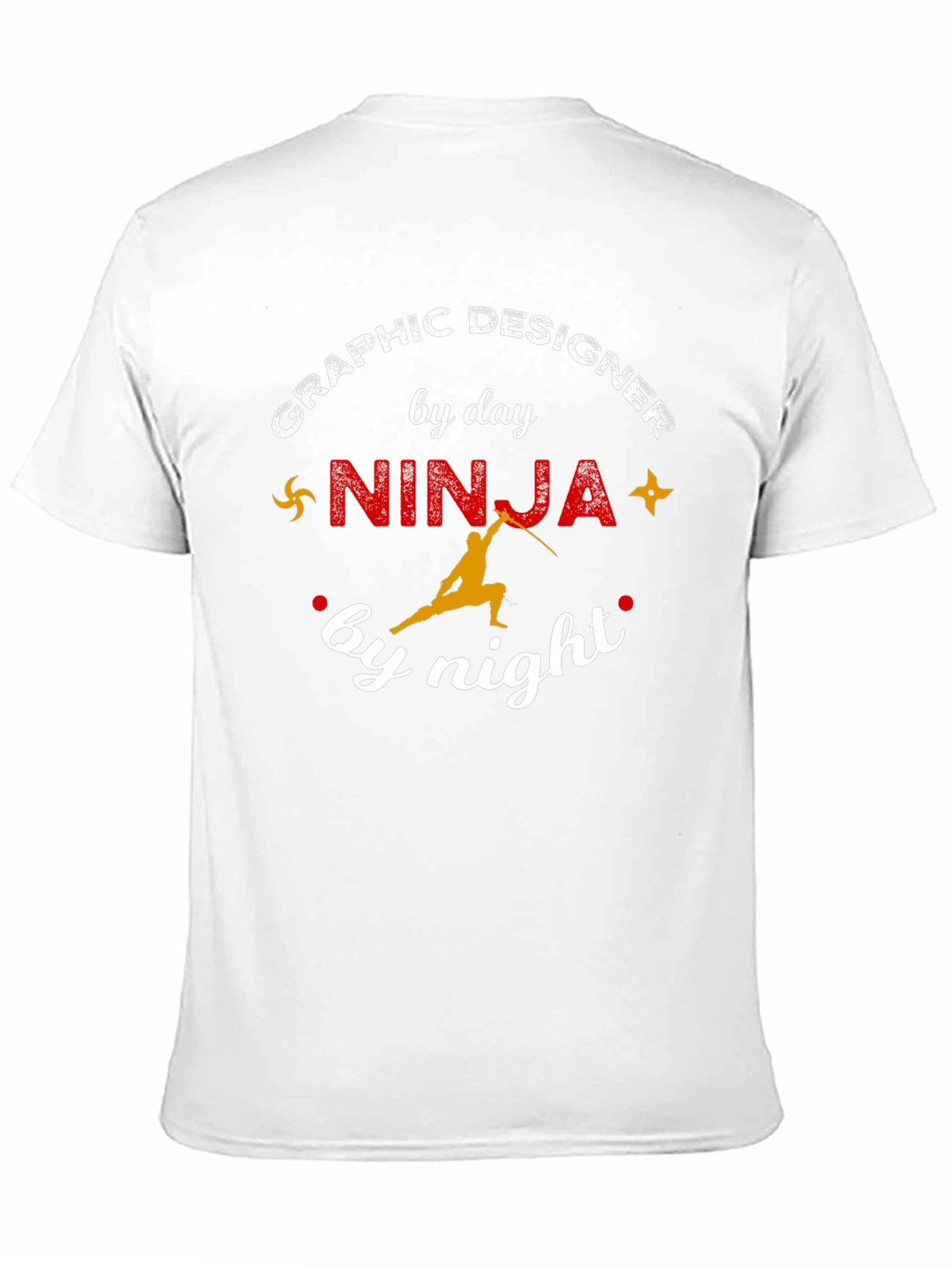 Black Graphic Designer Ninja T-Shirt view 11