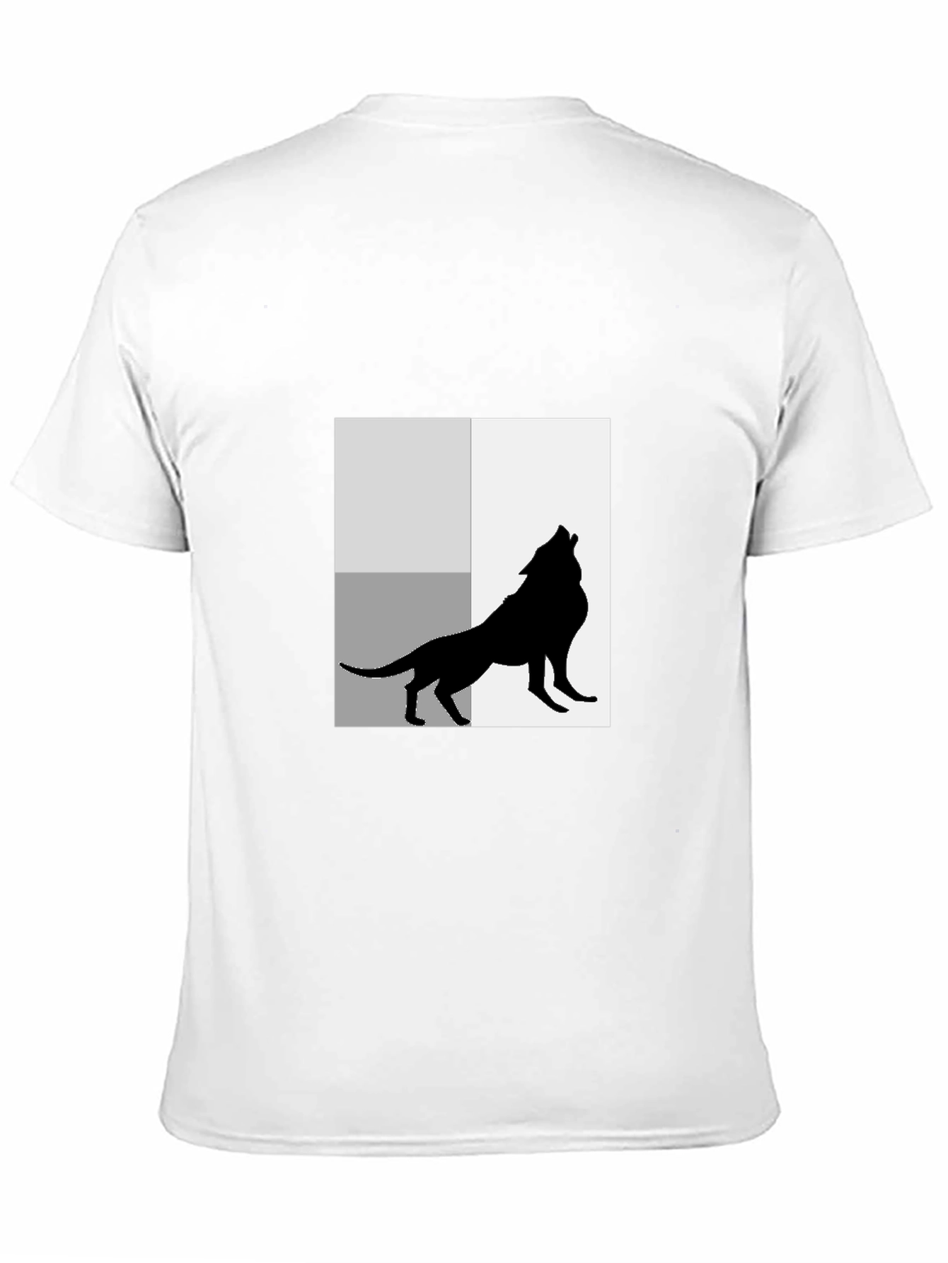 Black Wolf Silhouette Graphic Black T-Shirt view 11