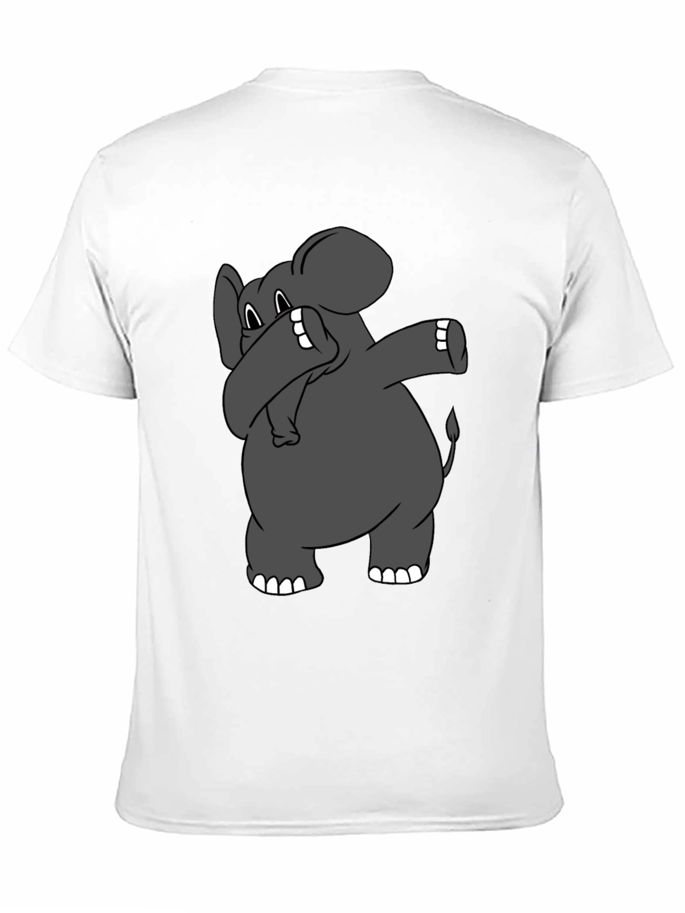 Black Dabbing Elephant Graphic T-Shirt - Black Cotton Tee view 11
