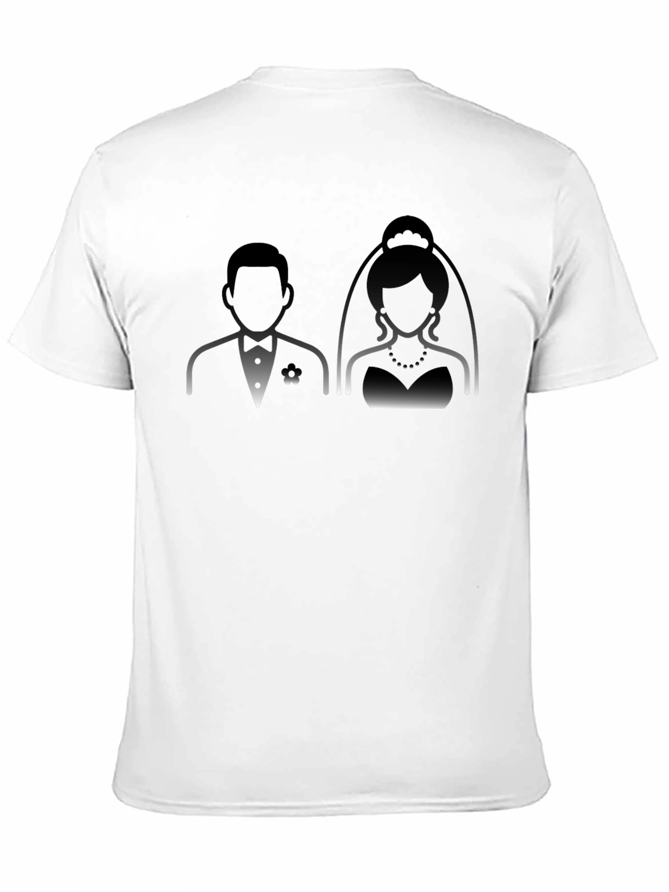 Black Bride and Groom Graphic Tee - Black Cotton T-Shirt view 11