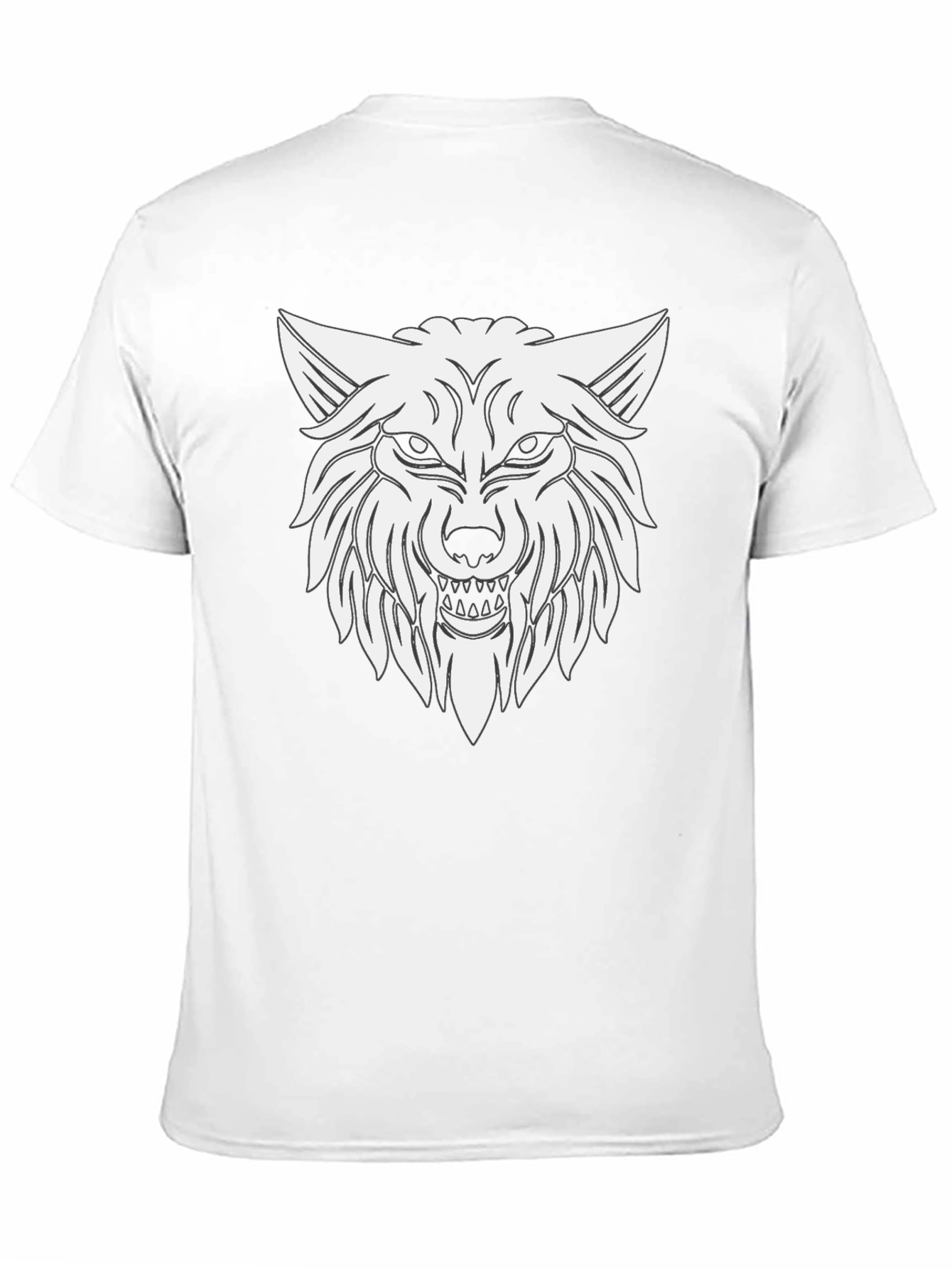 Black Wolf Graphic T-Shirt - Black Cotton Tee view 11