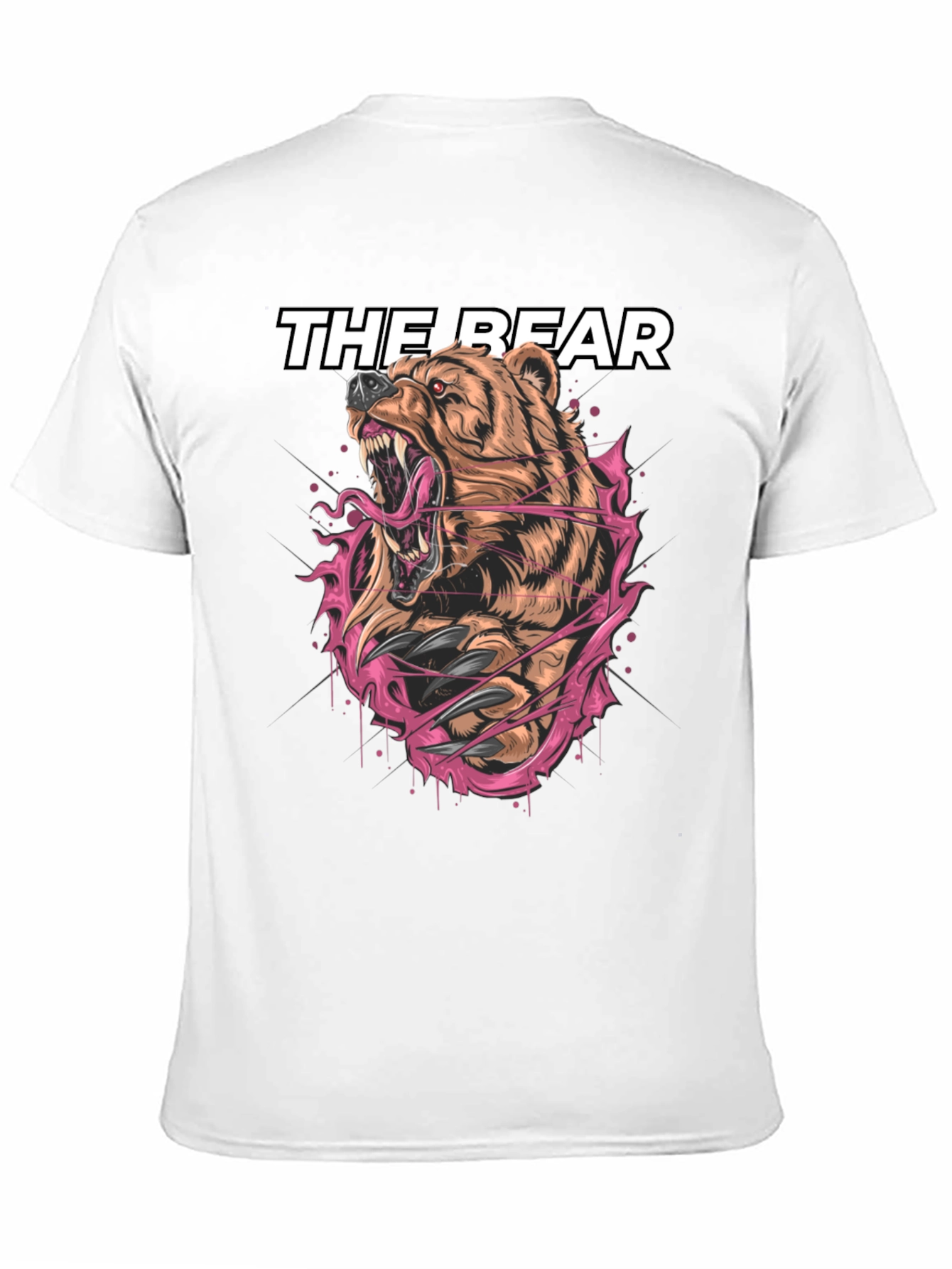 Black The Bear Graphic Print Black T-Shirt view 11