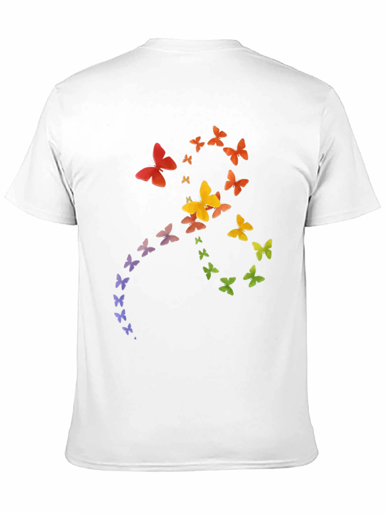Black Rainbow Butterfly Graphic Tee - Soft Cotton Casual Shirt view 11