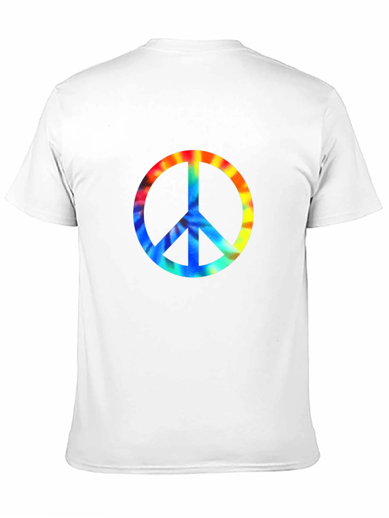 Black Peace Sign Tie-Dye Graphic Tee - Black view 11