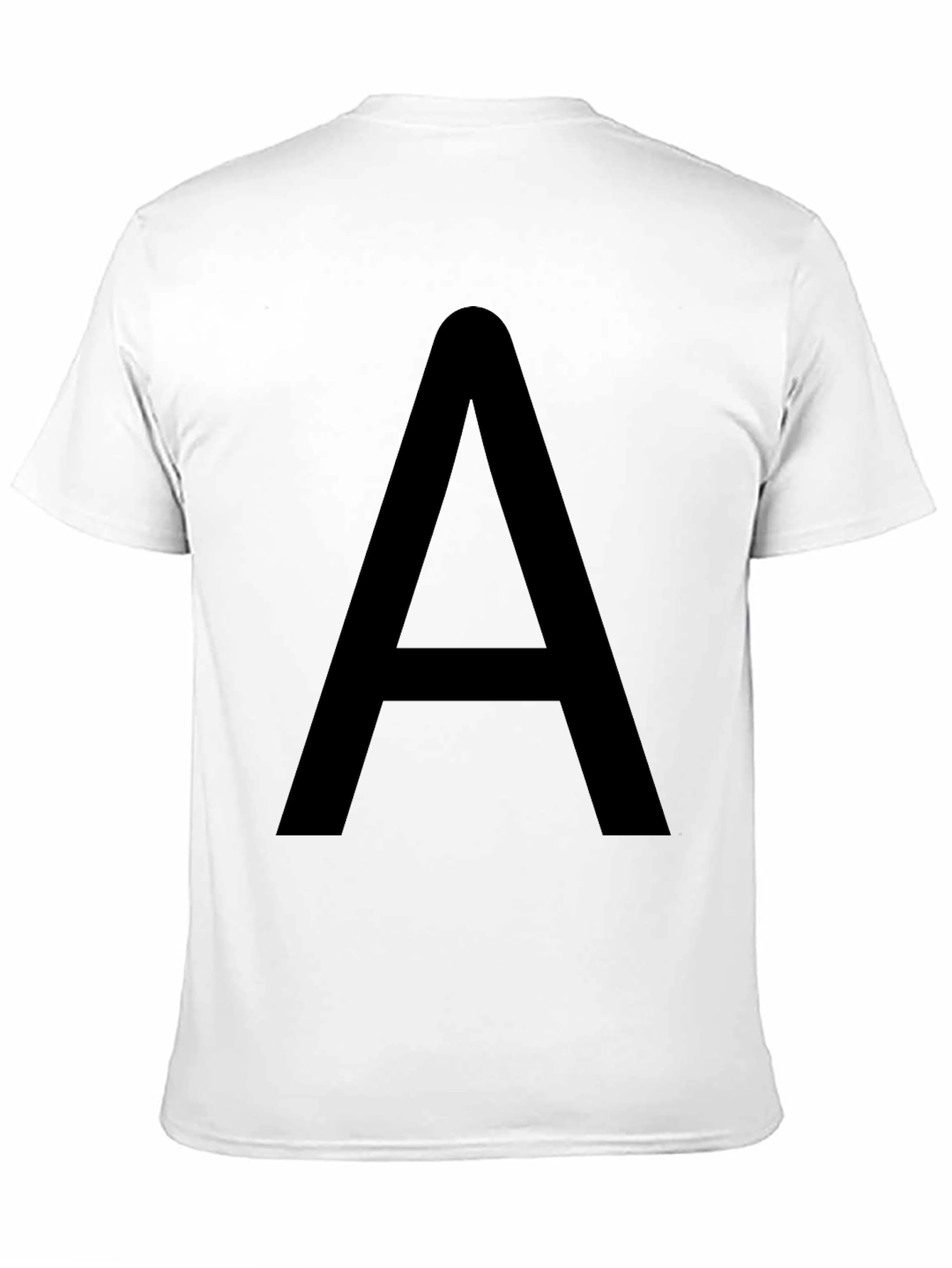 Black Bold Black T-Shirt with Letter A Graphic view 11