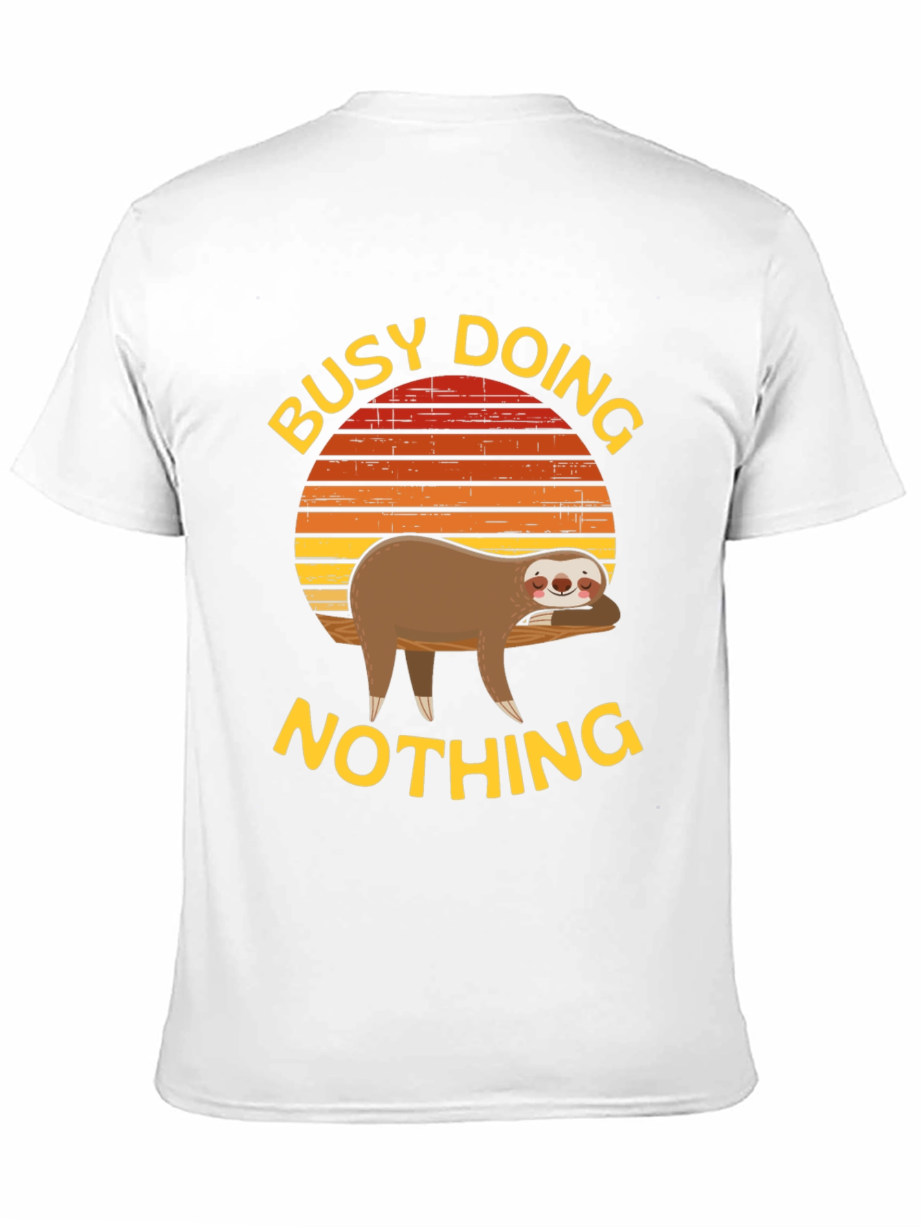 Black Busy Doing Nothing Sloth Graphic Tee view 11