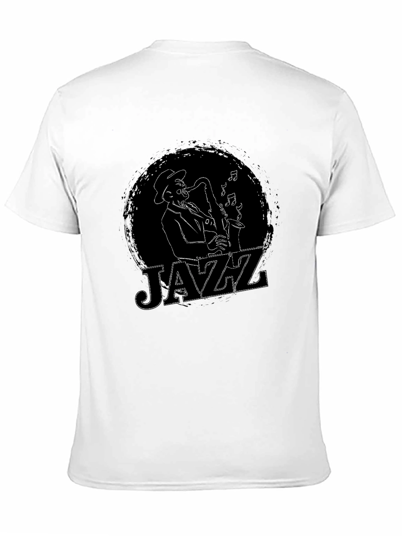 Black Cool Jazz Saxophone Player T-Shirt view 11