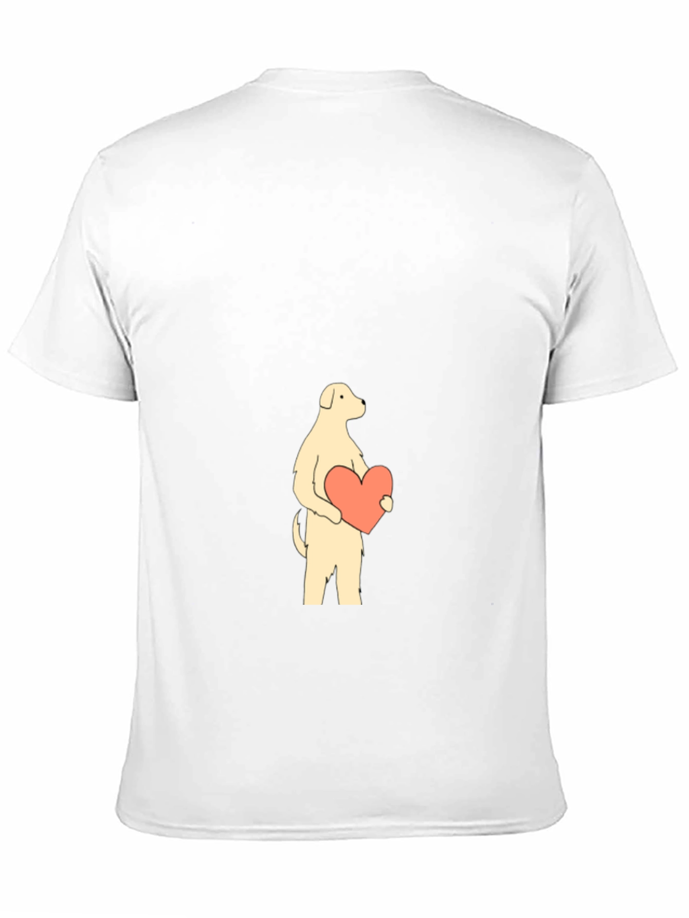 Black Dog with Heart Graphic Tee - Black Cotton Shirt view 11