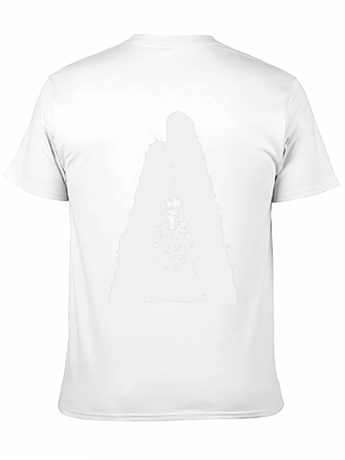Black Black T-Shirt with Abstract White Figure Print view 11