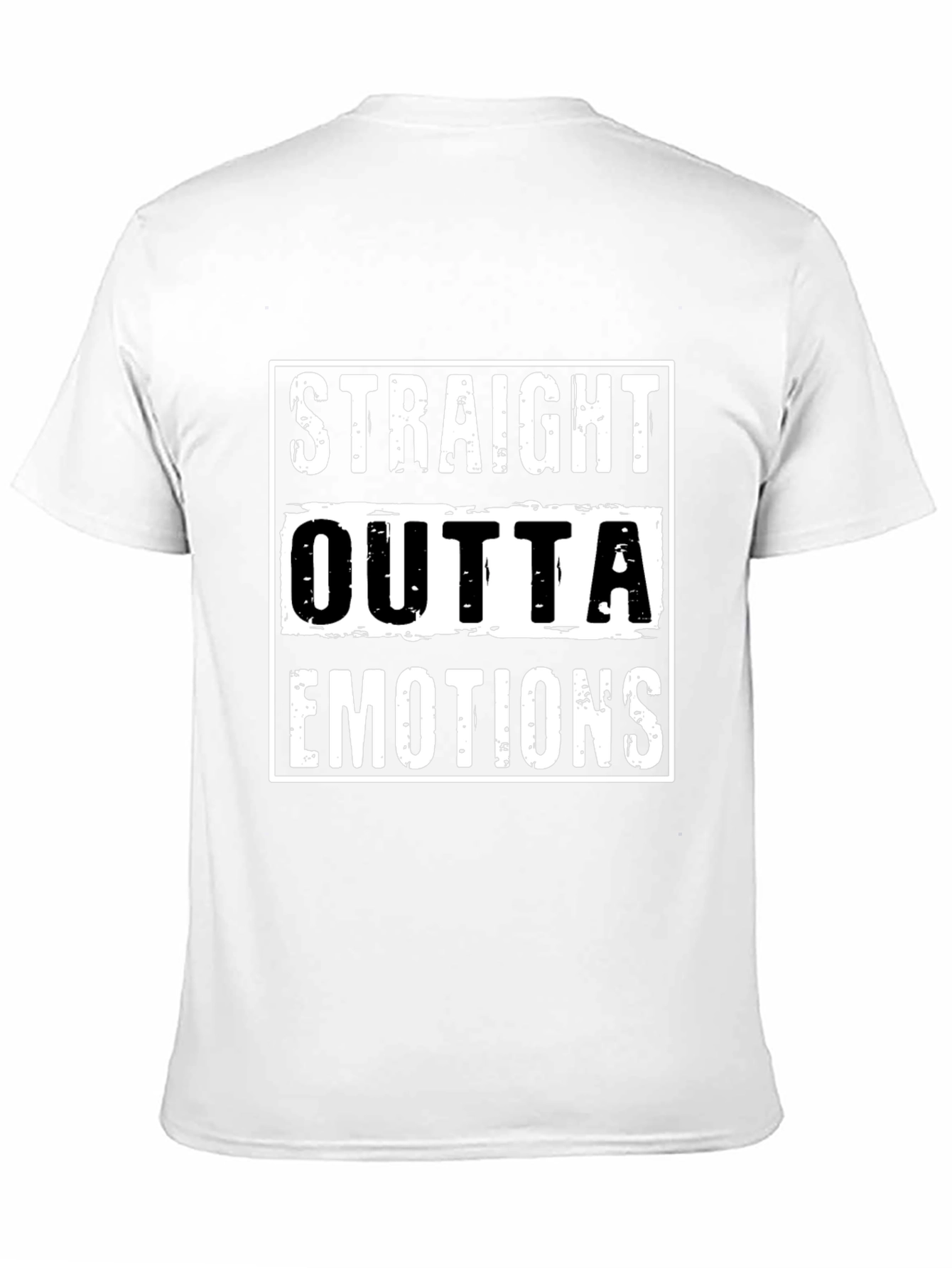 Black Straight Outta Emotions Graphic Tee view 11