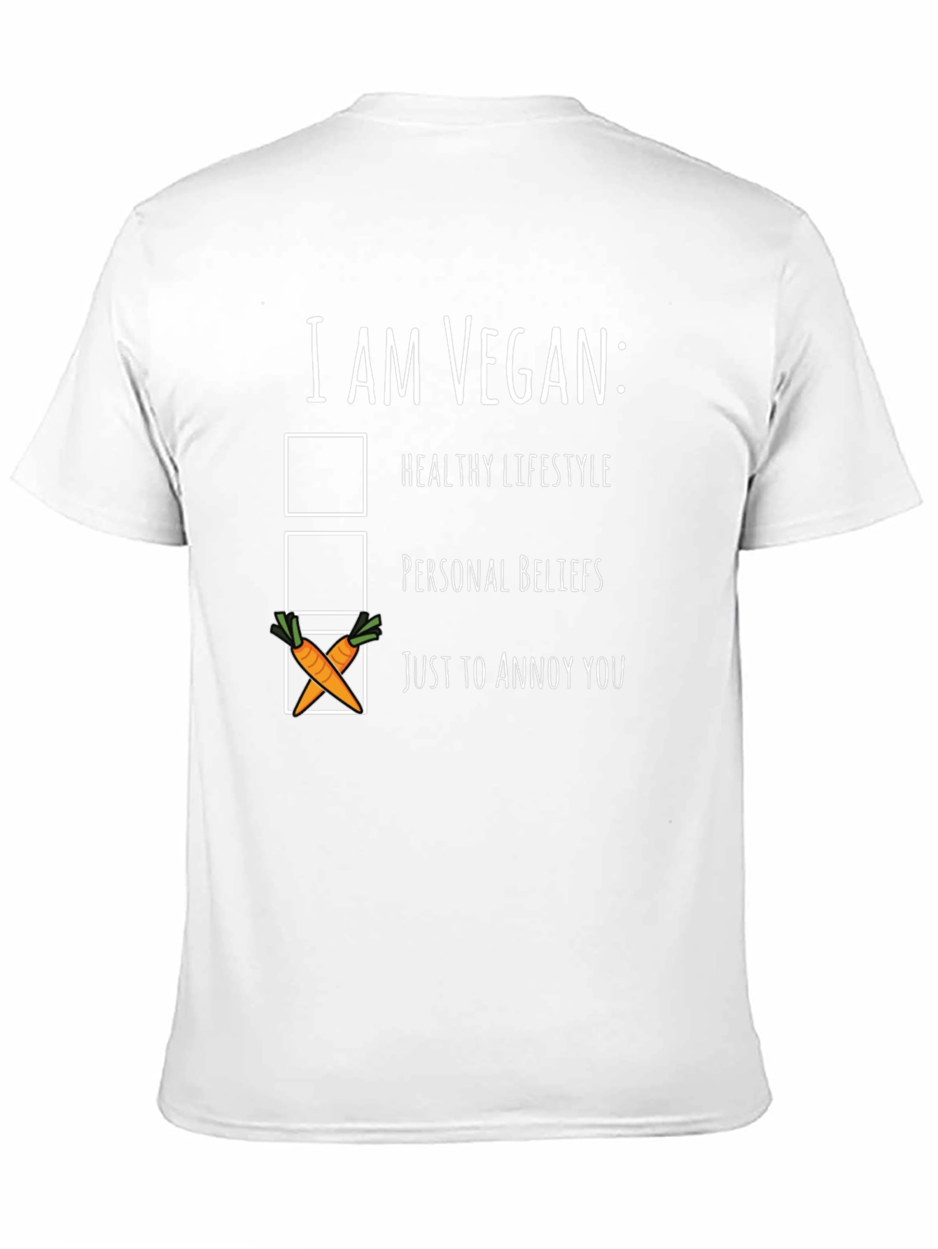 Black Vegan Humor T-Shirt: Just To Annoy You Tee view 11